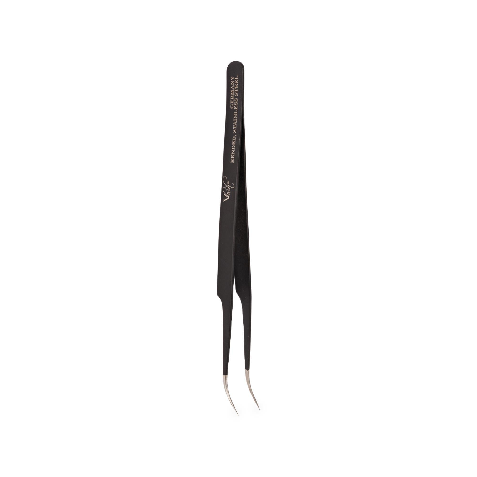 High - Quality Curved - Tip Stainless Steel VLash Tweezers for Lash Extensions