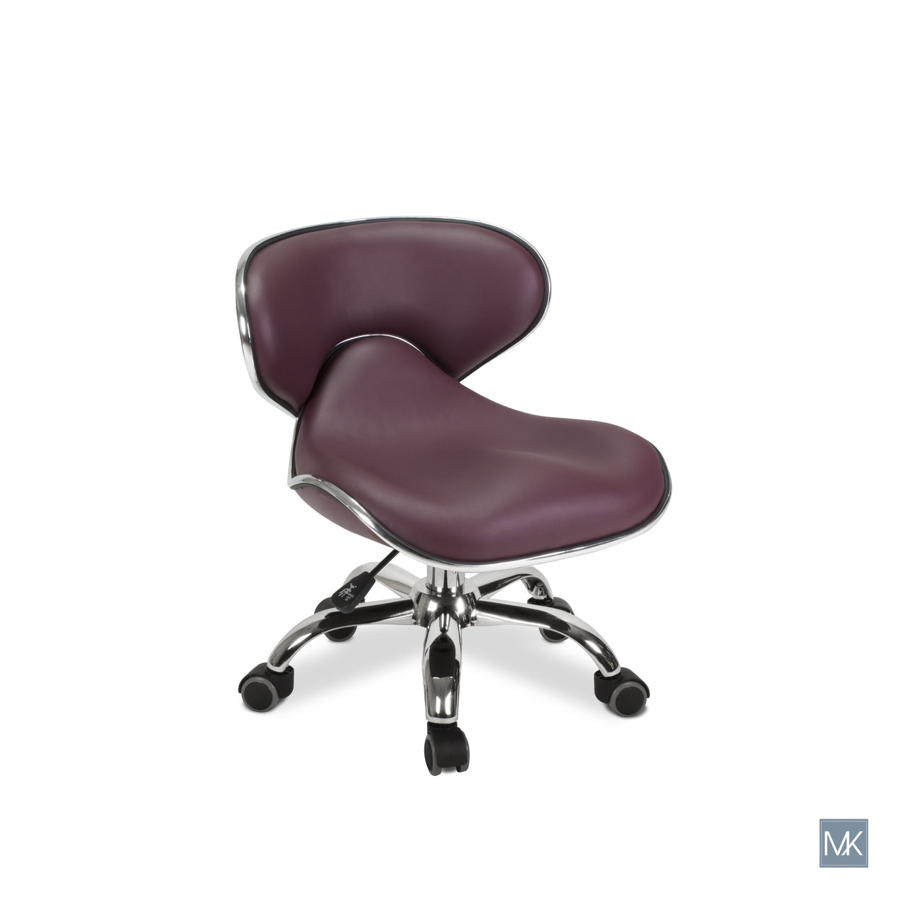 Comfortable Adjustable Umi Pedicure Stool with Chrome Trim and 5 - Star Base