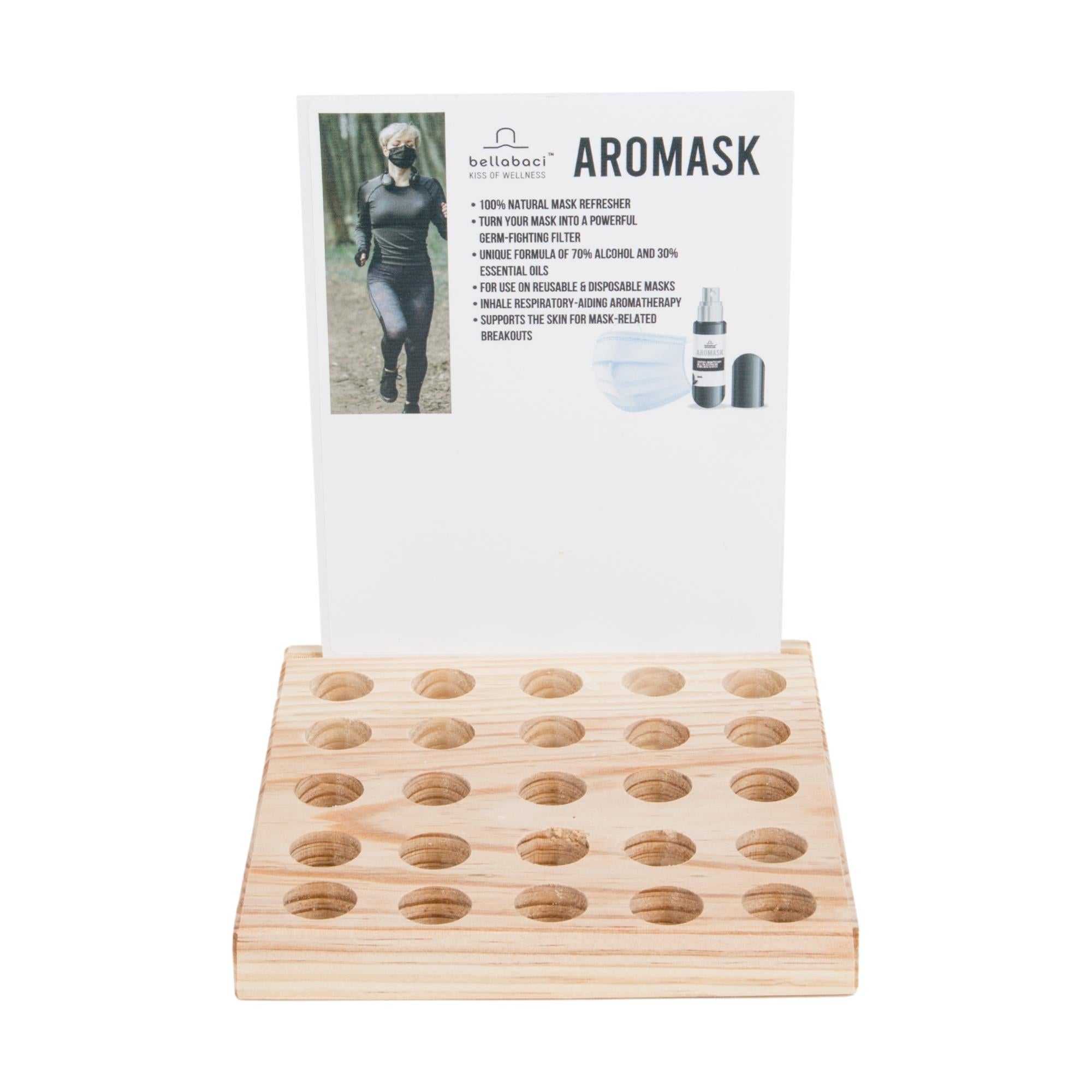 Bellabaci Aromask Essential Oil Spray Set: 25 Retail Sprays + Tester in Display