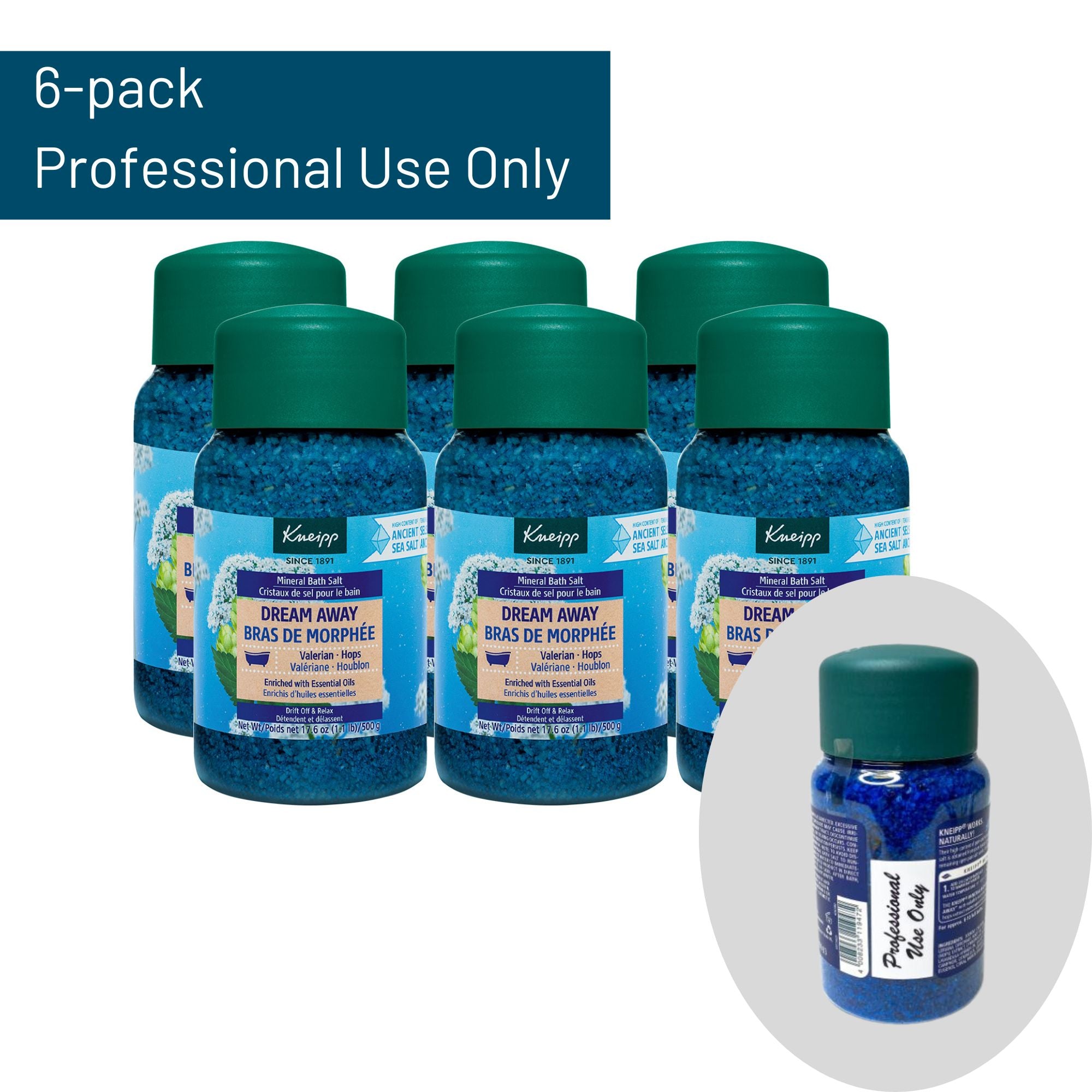 Kneipp Relaxing Dream Away Mineral Bath Salt with Valerian and Hops for a Serene Night