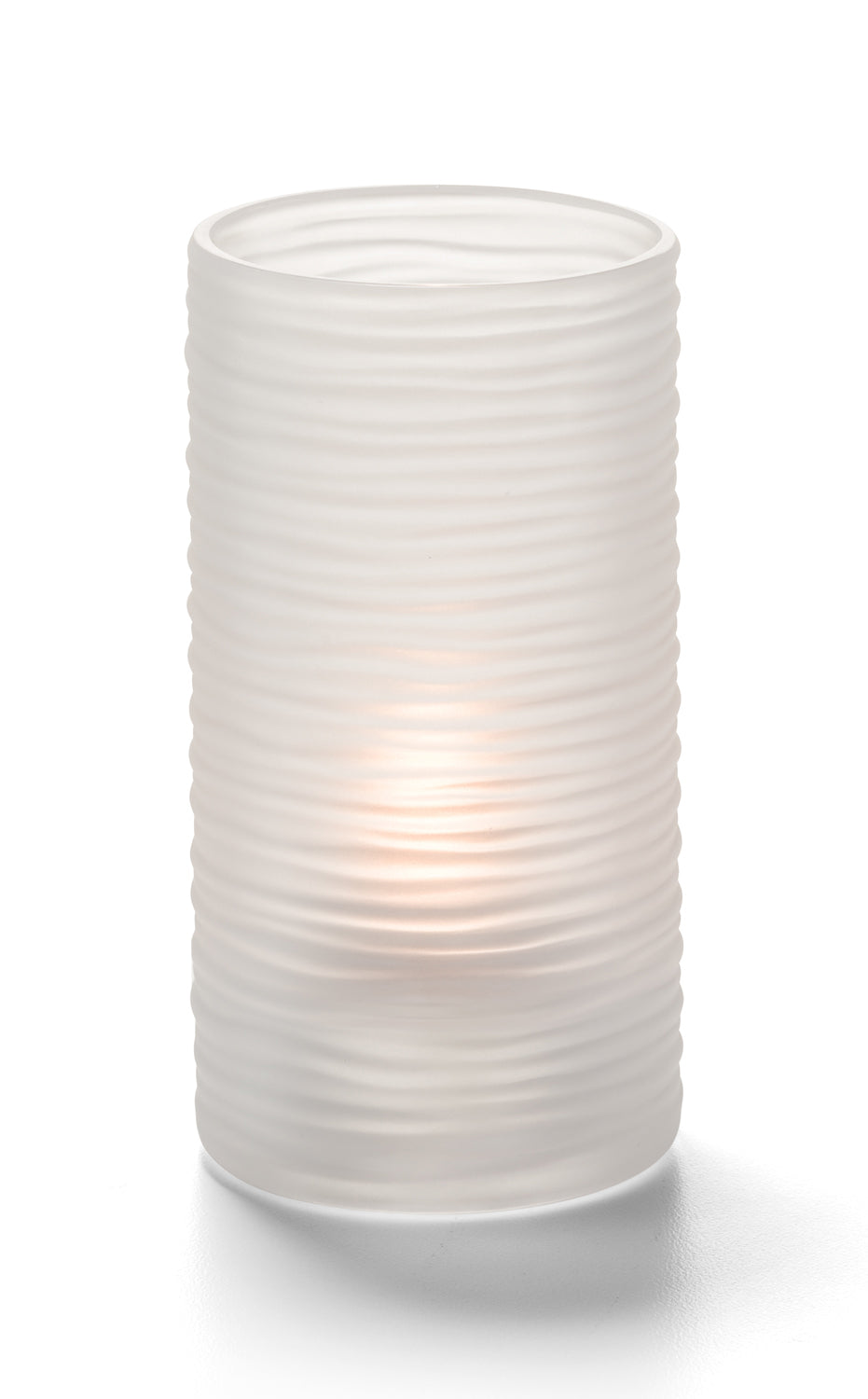 Exquisite Hollowick Satin Crystal Spun Glass Candle Holders in Typhoon Cylinder Design