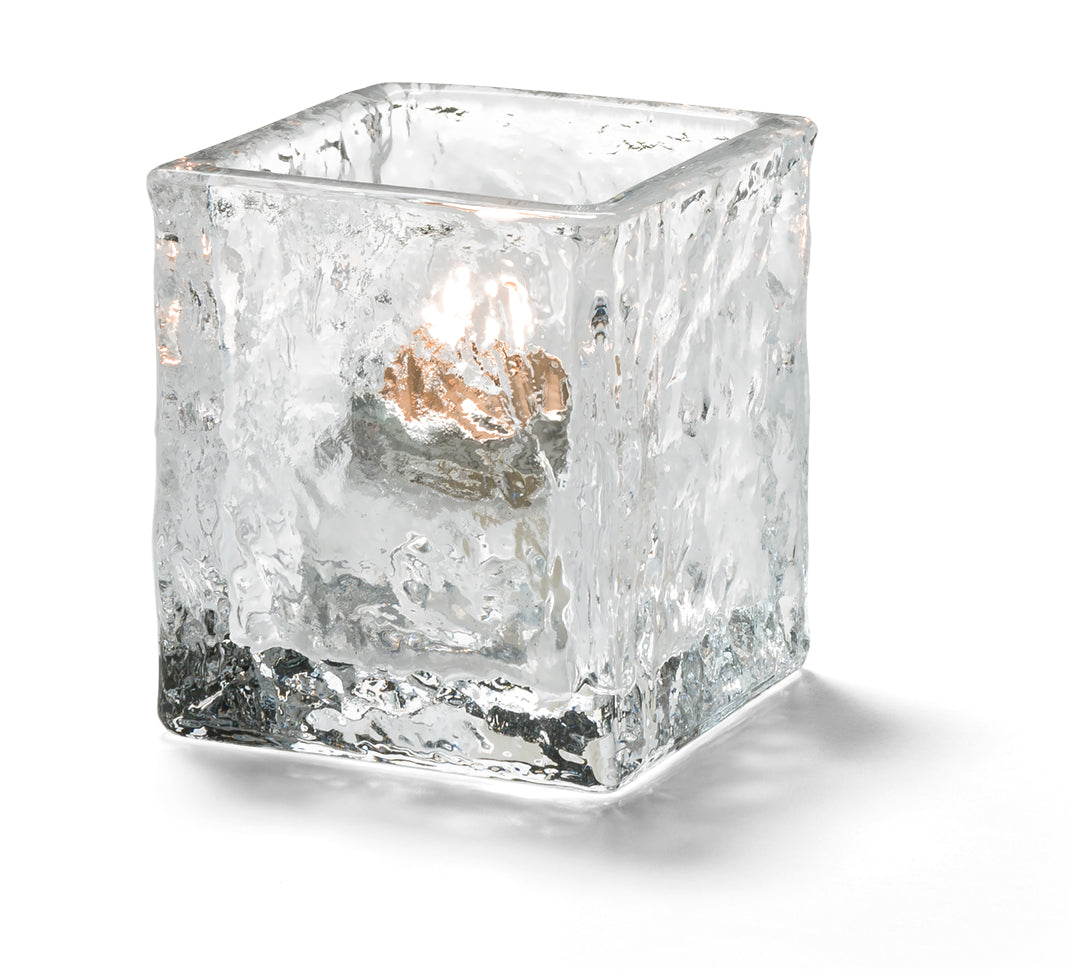 Stylish Hollowick Transparent Glacier-Style Glass Candle Holders for Ambiance Enhancement