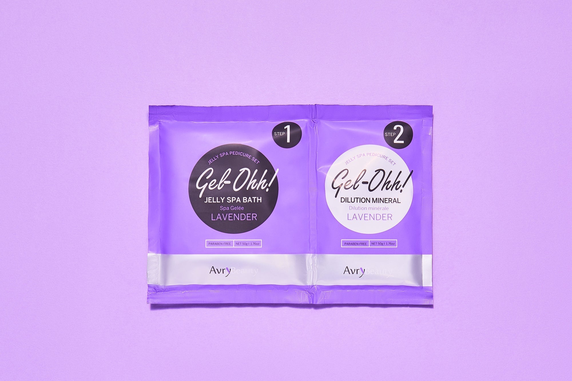 Avry Beauty Gel-Ohh! Lavender Scented Jelly Spa Pedi Bath Kit for Foot Soak