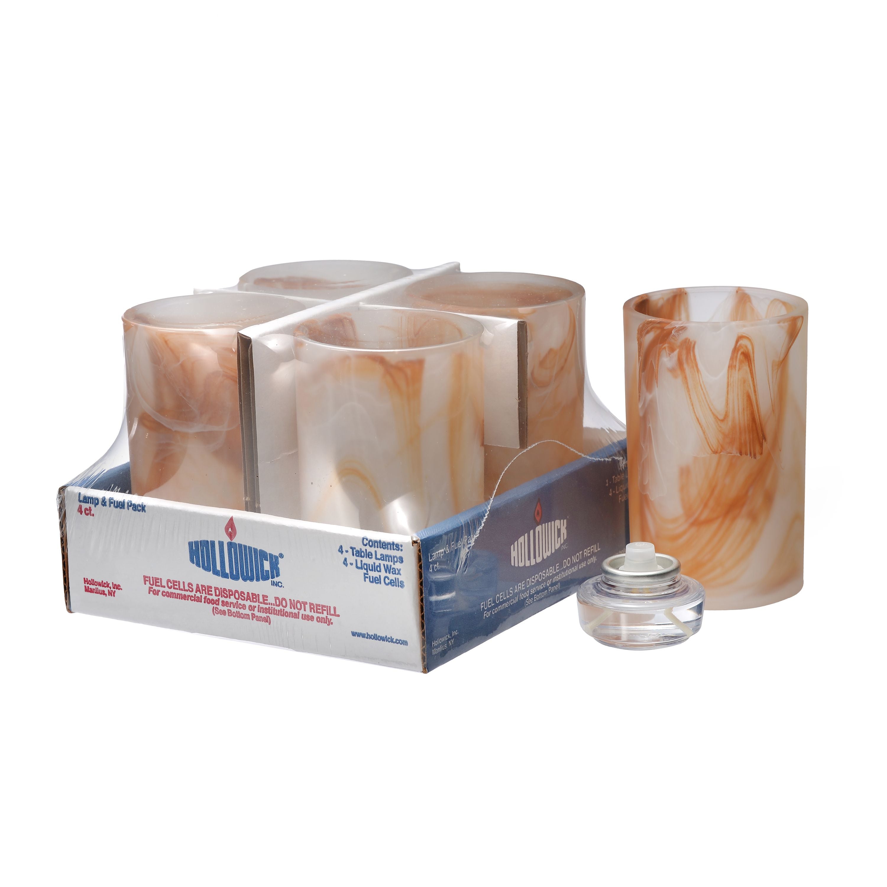 4-Pack Hollowick Wysps Mid-Sized Cylinder Glass Candle Holders