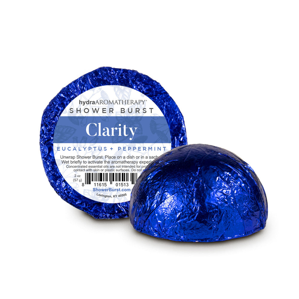 Hydrating Aromatherapy Shower Tablets - Clarity Scent, Pack of 12