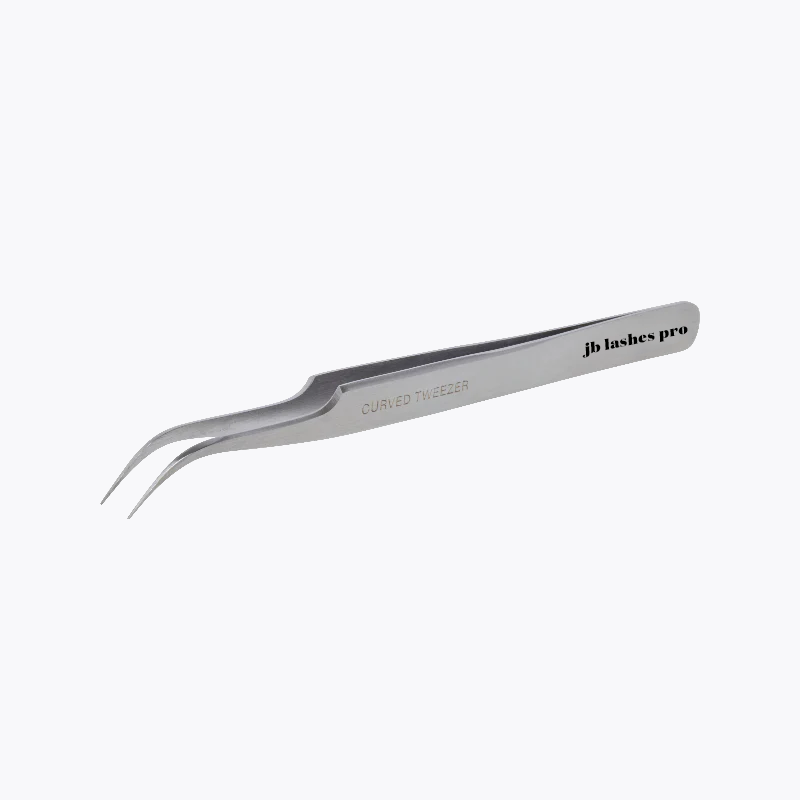 JB Professional Stainless Steel Curved Tweezers for Lash Isolation and Application