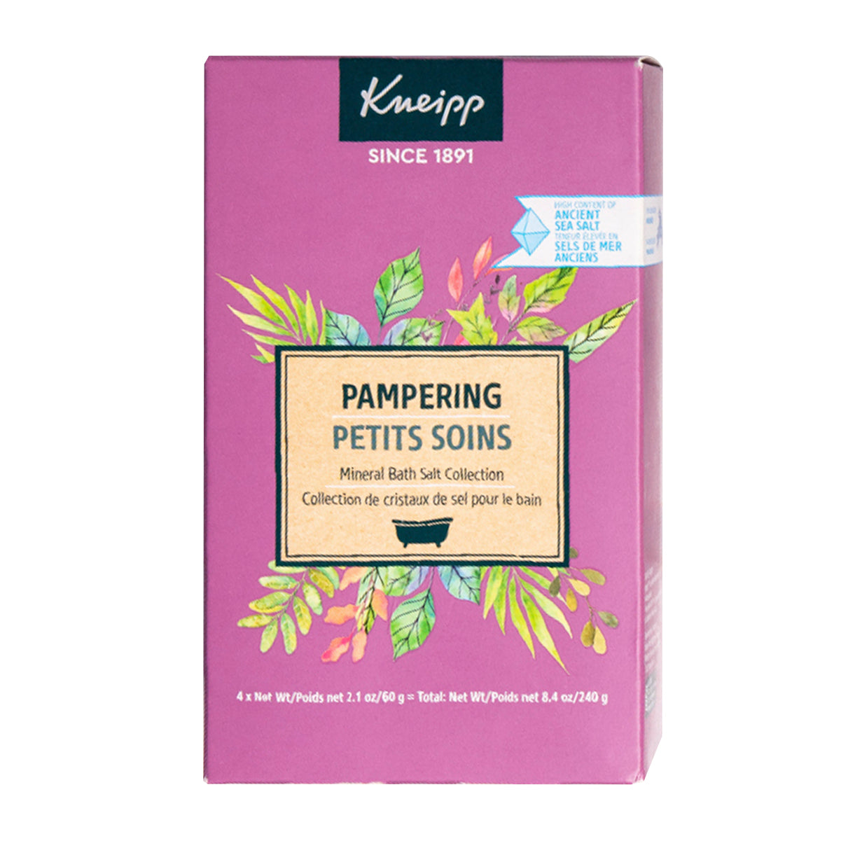 Kneipp Luxury Pampering Mineral Bath Salt Gift Set with 4 Different Scented Varieties