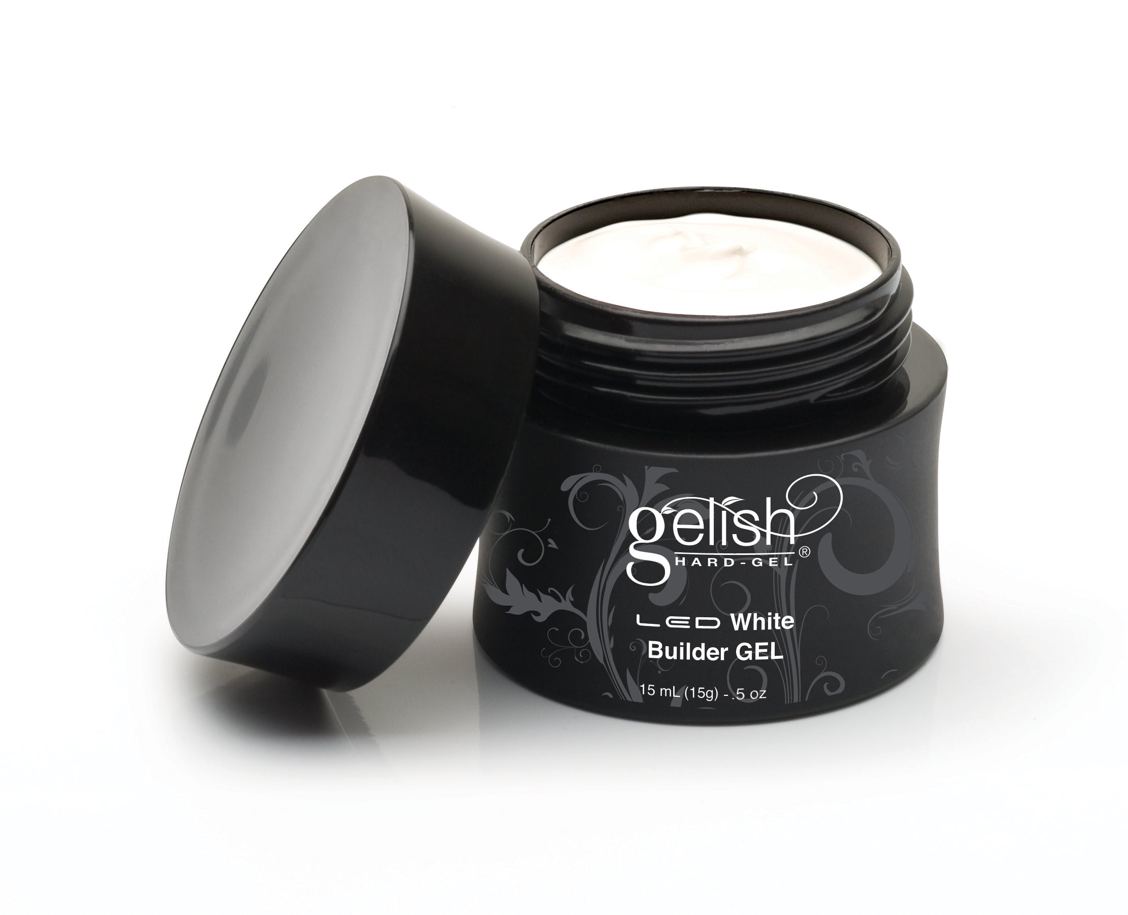 Gelish Professional Hard Gel, White Builder Gel for Natural-Looking Nails