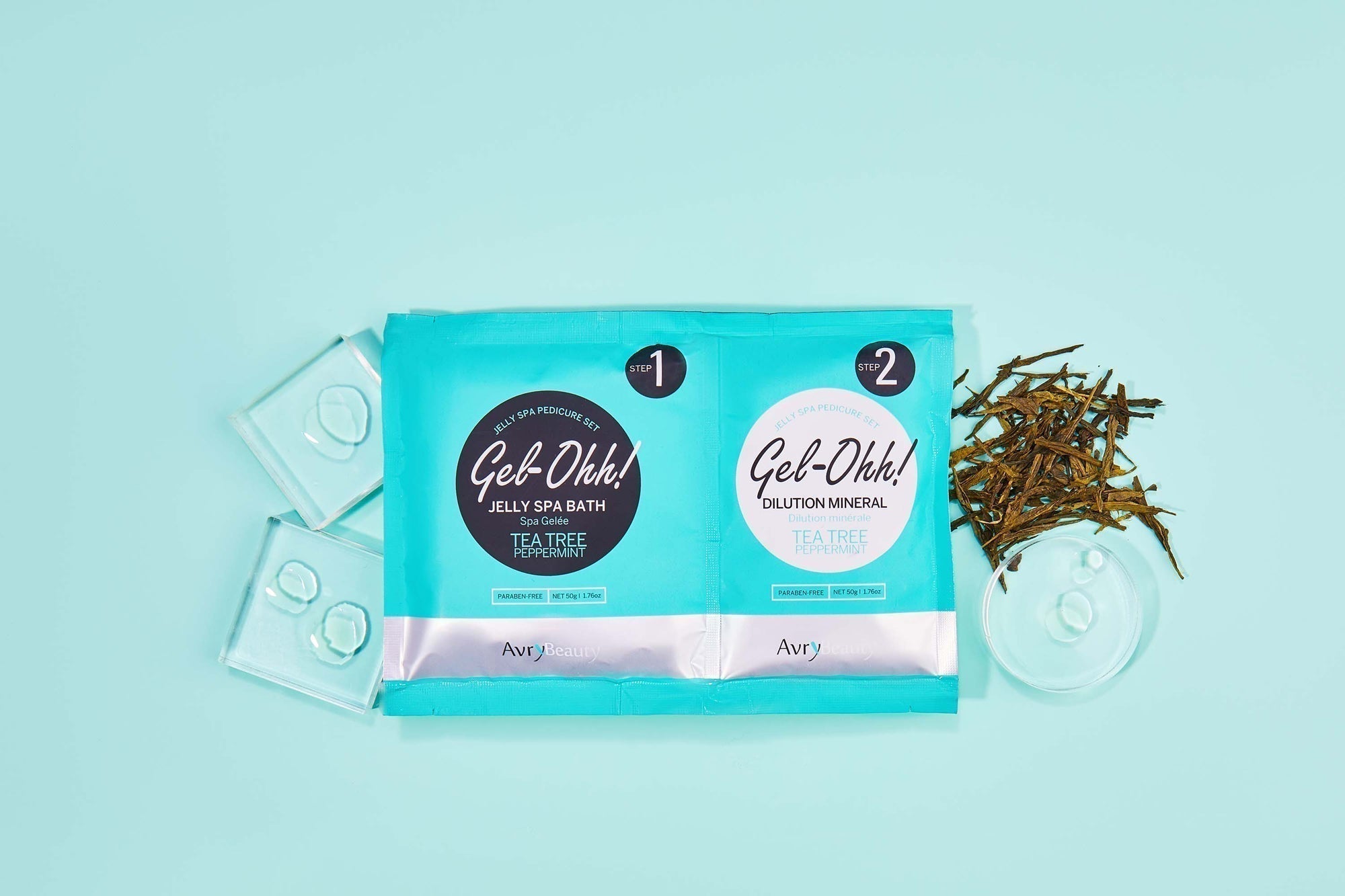 Avry Beauty Tea Tree & Peppermint Gel-Ohh! Jelly Spa Pedi Bath for Relaxing Feet