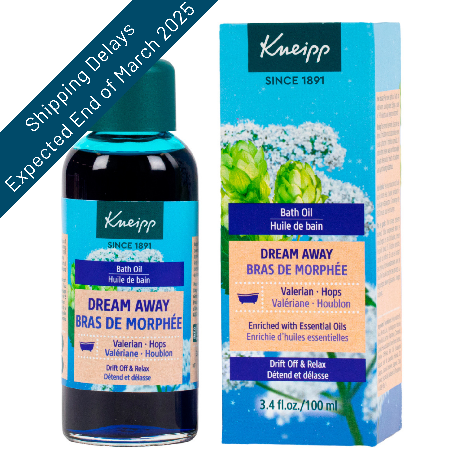 Kneipp Dream Away Relaxing Bath Oil with Valerian and Hops Extract