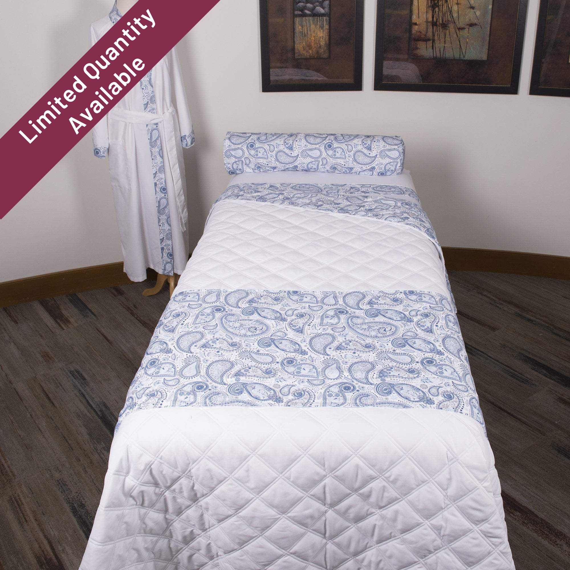 Elegant Paisley Sposh Massage Table Saddle from the Paisley Collection