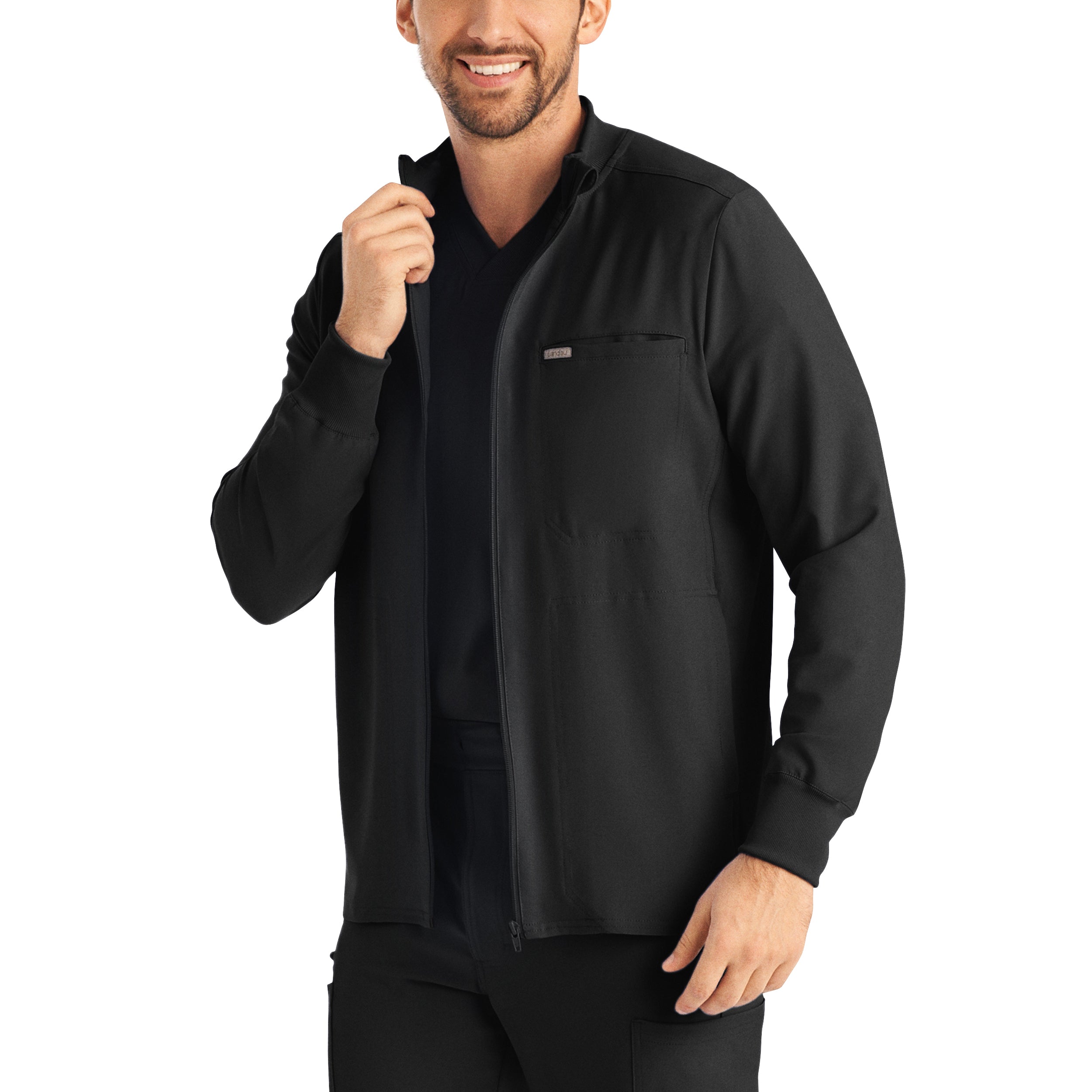 Men's Landau Forward 3-Pocket Comfortable and Warm Scrub Jacket