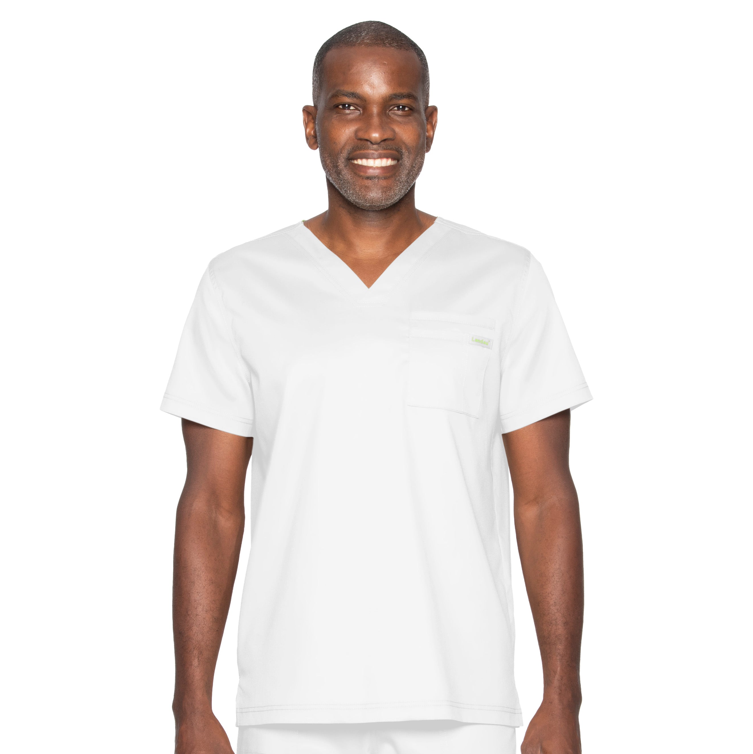 Landau ProFlex Men's V-Neck 2-Way Stretch Top with 1 Pocket, Sizes 2XL - 5XL