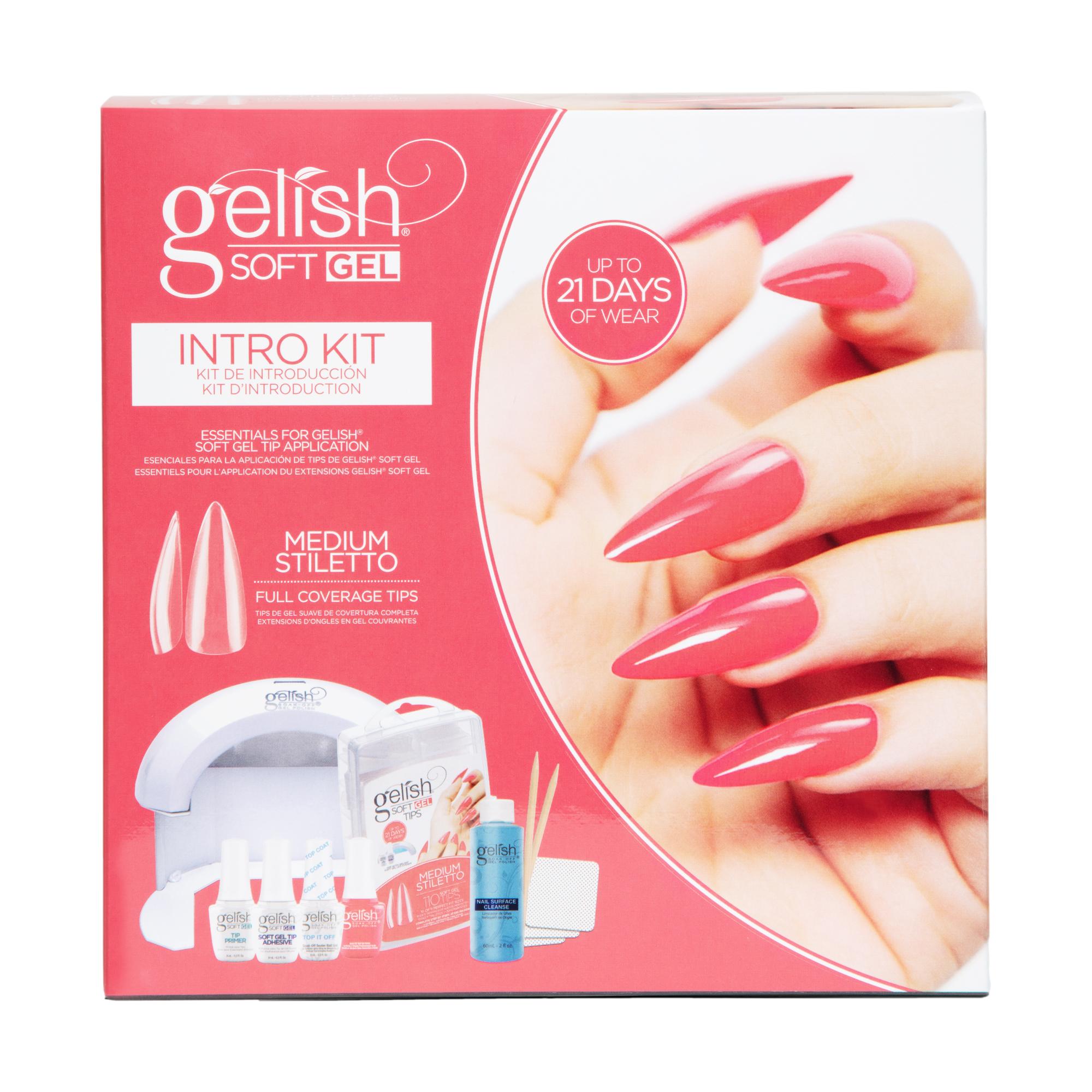 Gelish Soft Gel Medium Stiletto Nail Kit for Quick & Long - lasting Manicures