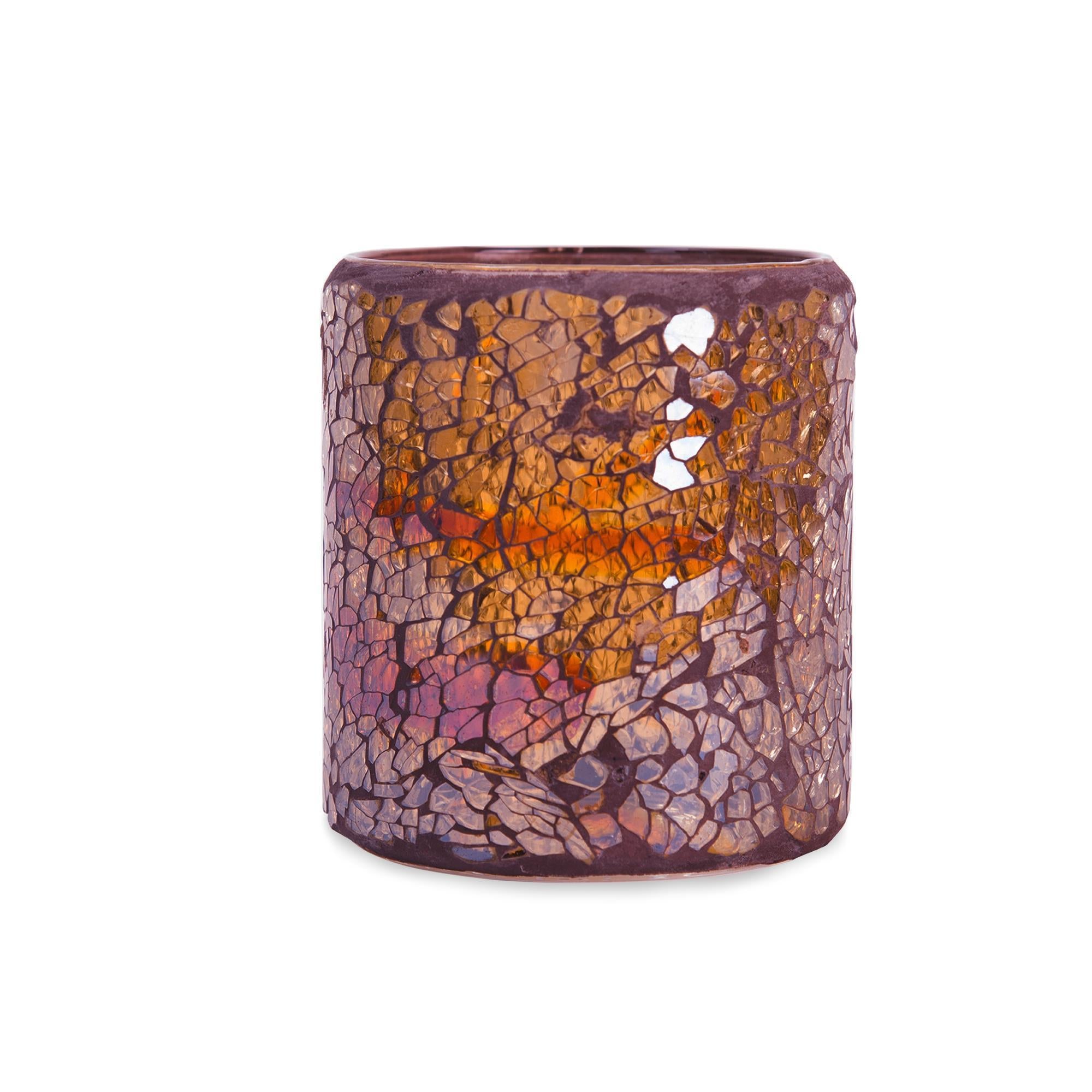 Exquisite Hollowick Crackled Glass Votive Candle Lamp for Decorative Purposes