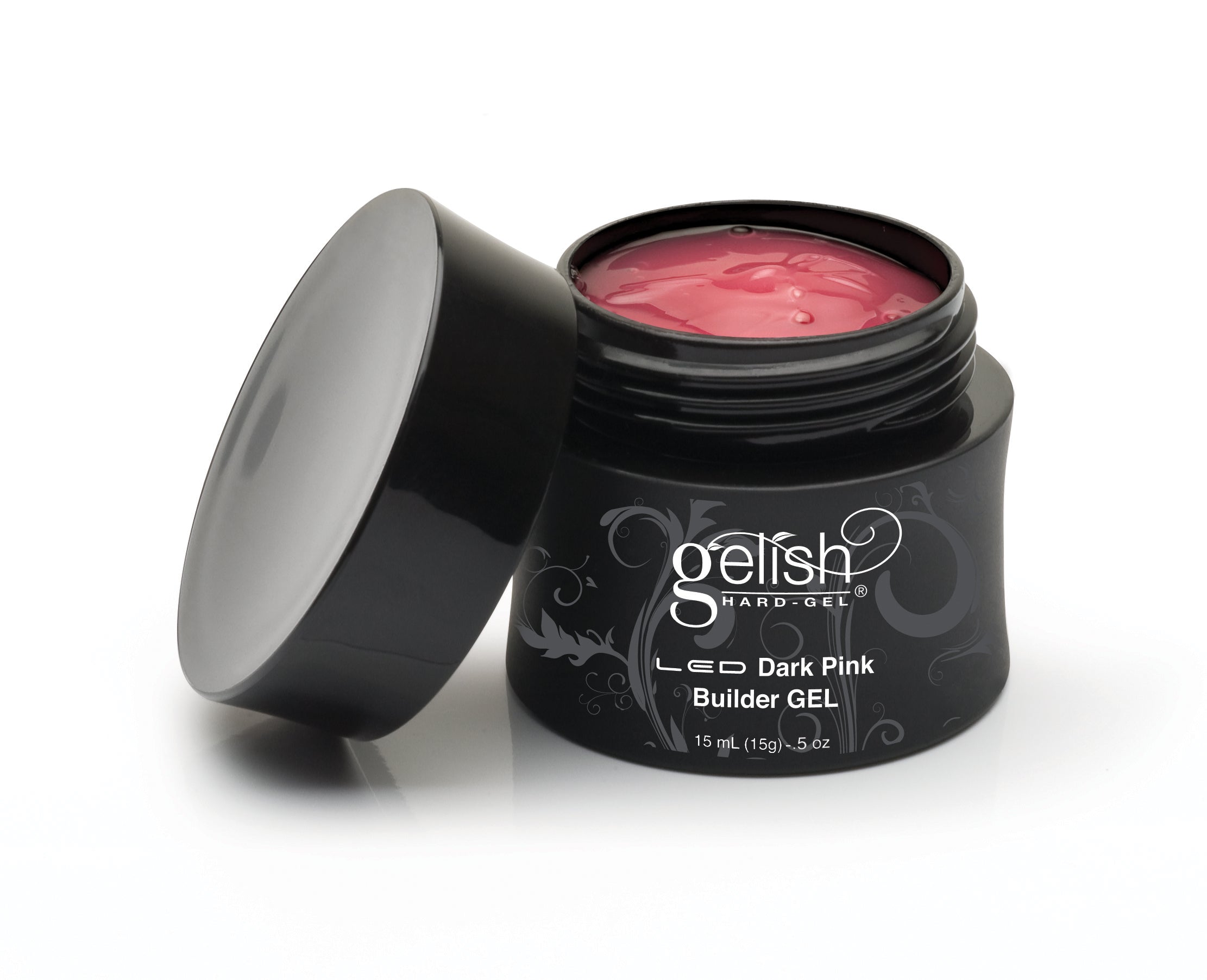 Gelish Hard Builder Gel in Stunning Dark Pink Shade for Everyday Nail Enhancement