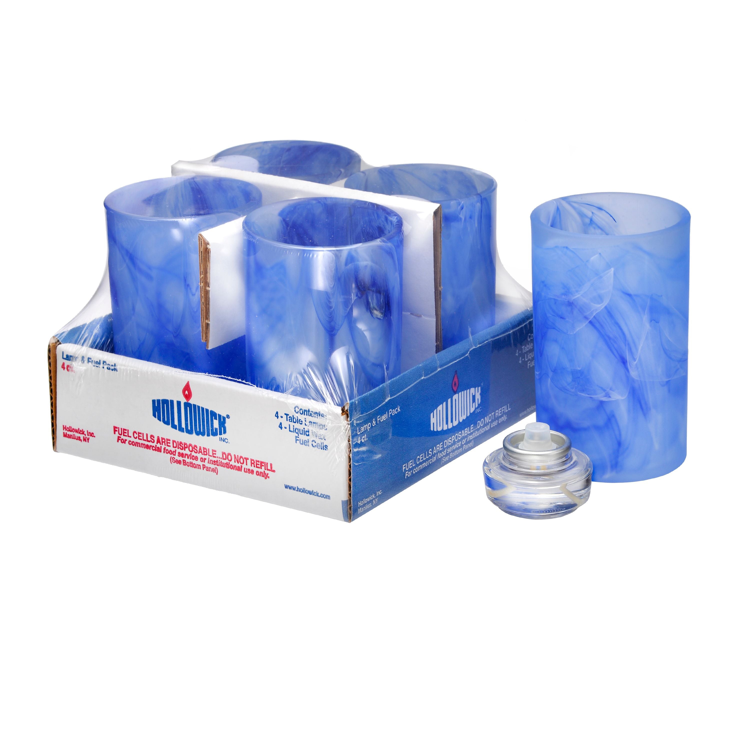4-Pack Hollowick Wysps Mid-Sized Cylinder Glass Candle Holders