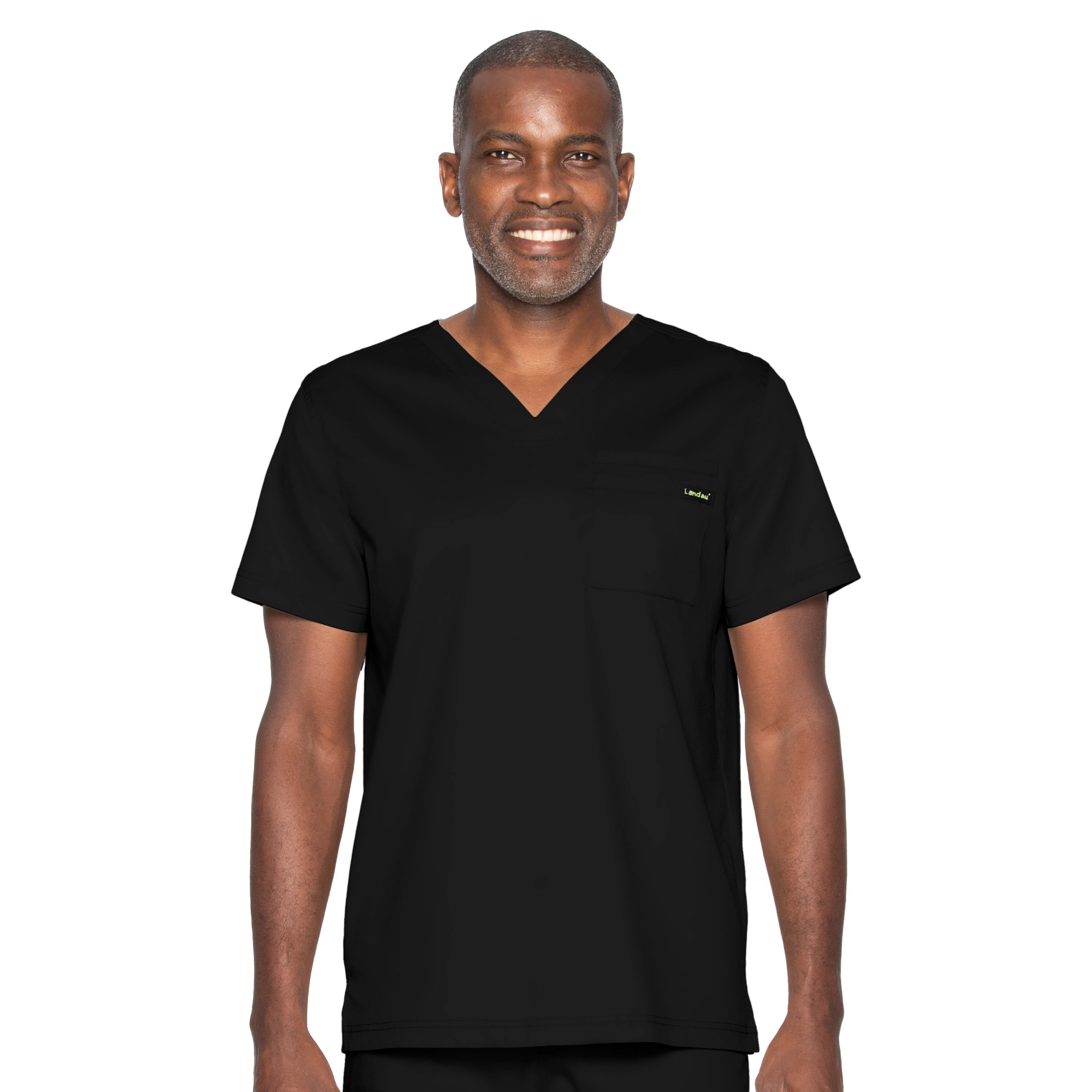 Landau ProFlex Men's V-Neck 2-Way Stretch Top with 1 Pocket, Sizes 2XL - 5XL