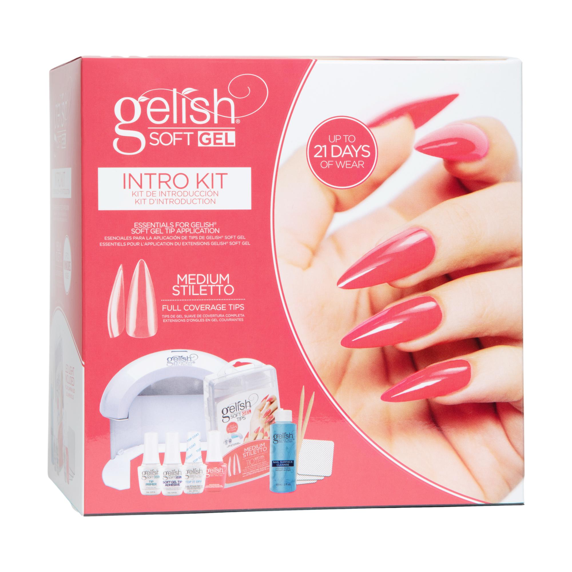 Gelish Soft Gel Medium Stiletto Nail Kit for Quick & Long - lasting Manicures