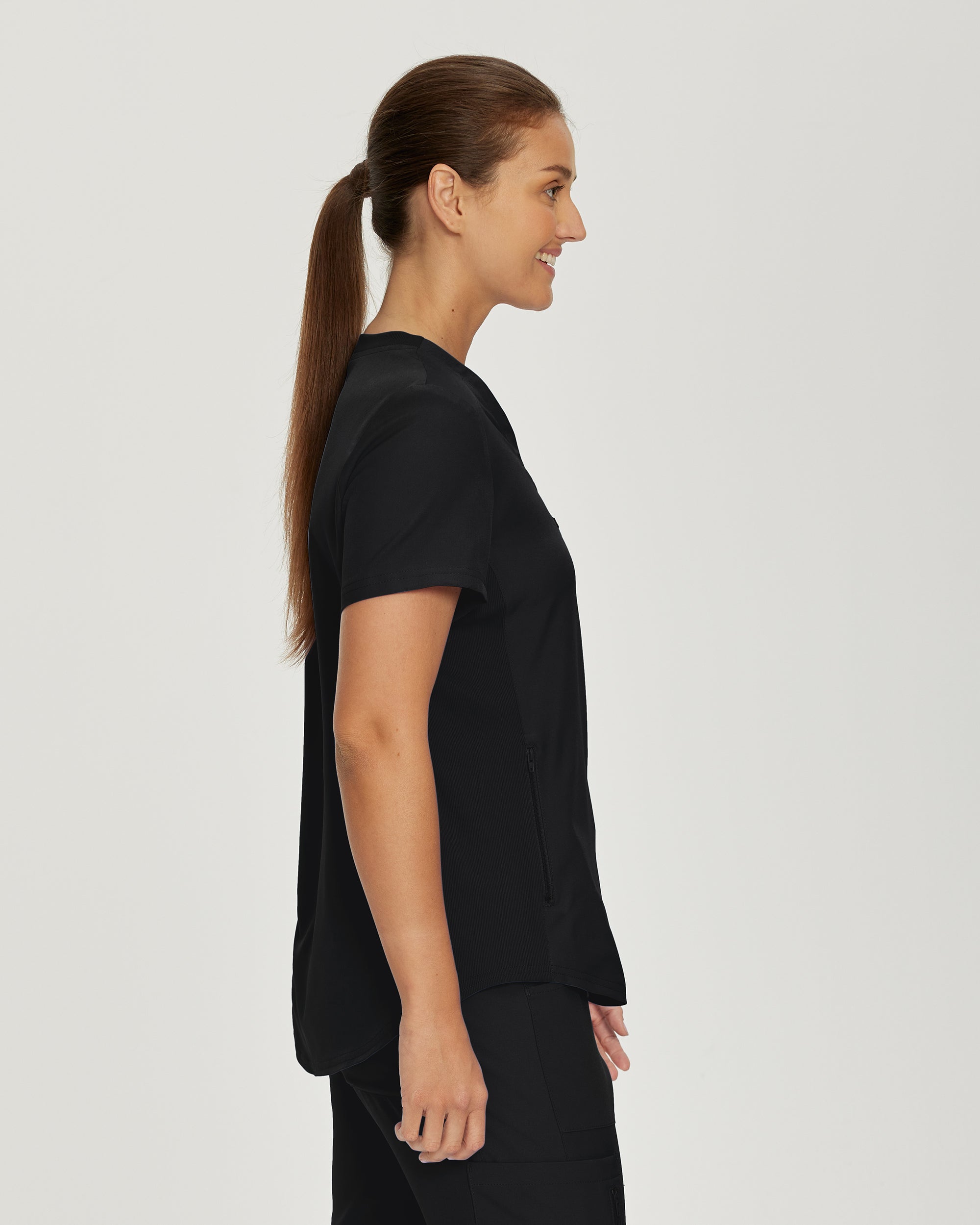 Women's Modern 2-Pocket V-Neck Landau Forward Scrub Top with Comfort Fit