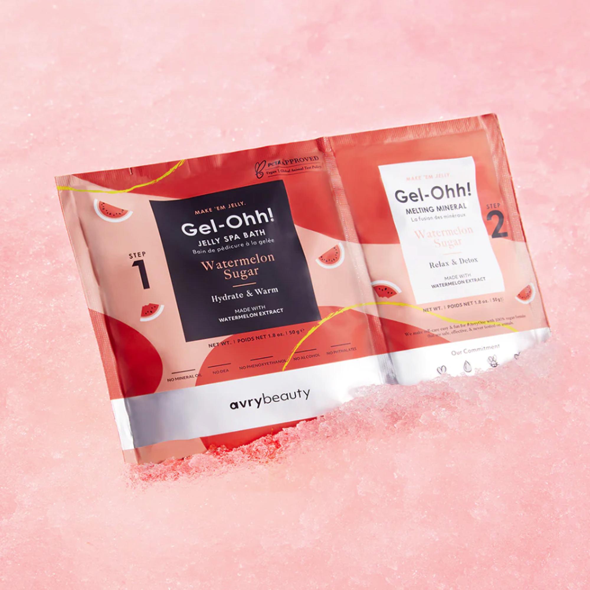 Limited Edition Avry Beauty Gel-Ohh! Watermelon Sugar Jelly Spa Pedi Bath
