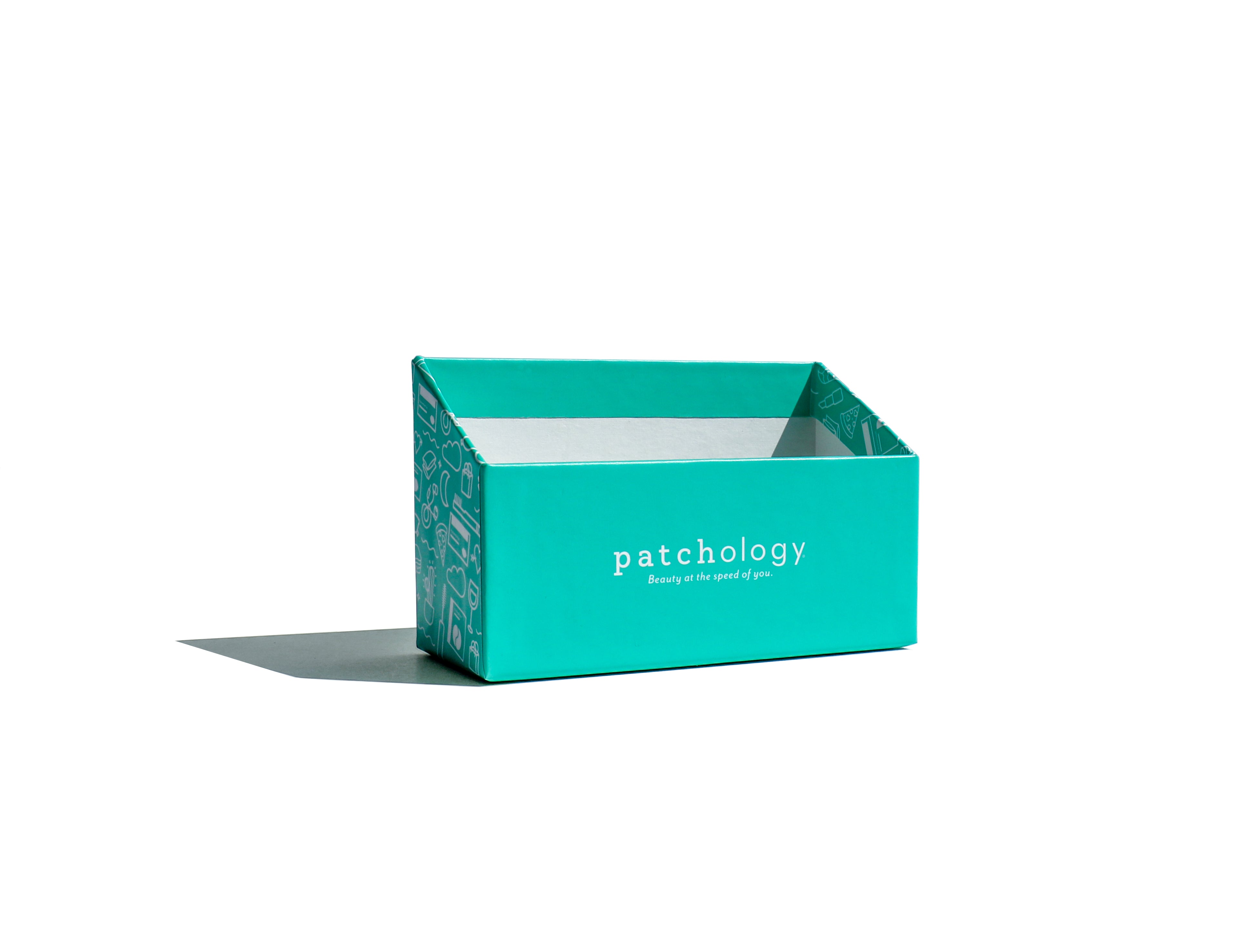 Patchology Eye Gel and FlashMasque Cardboard Display for Spa Countertops