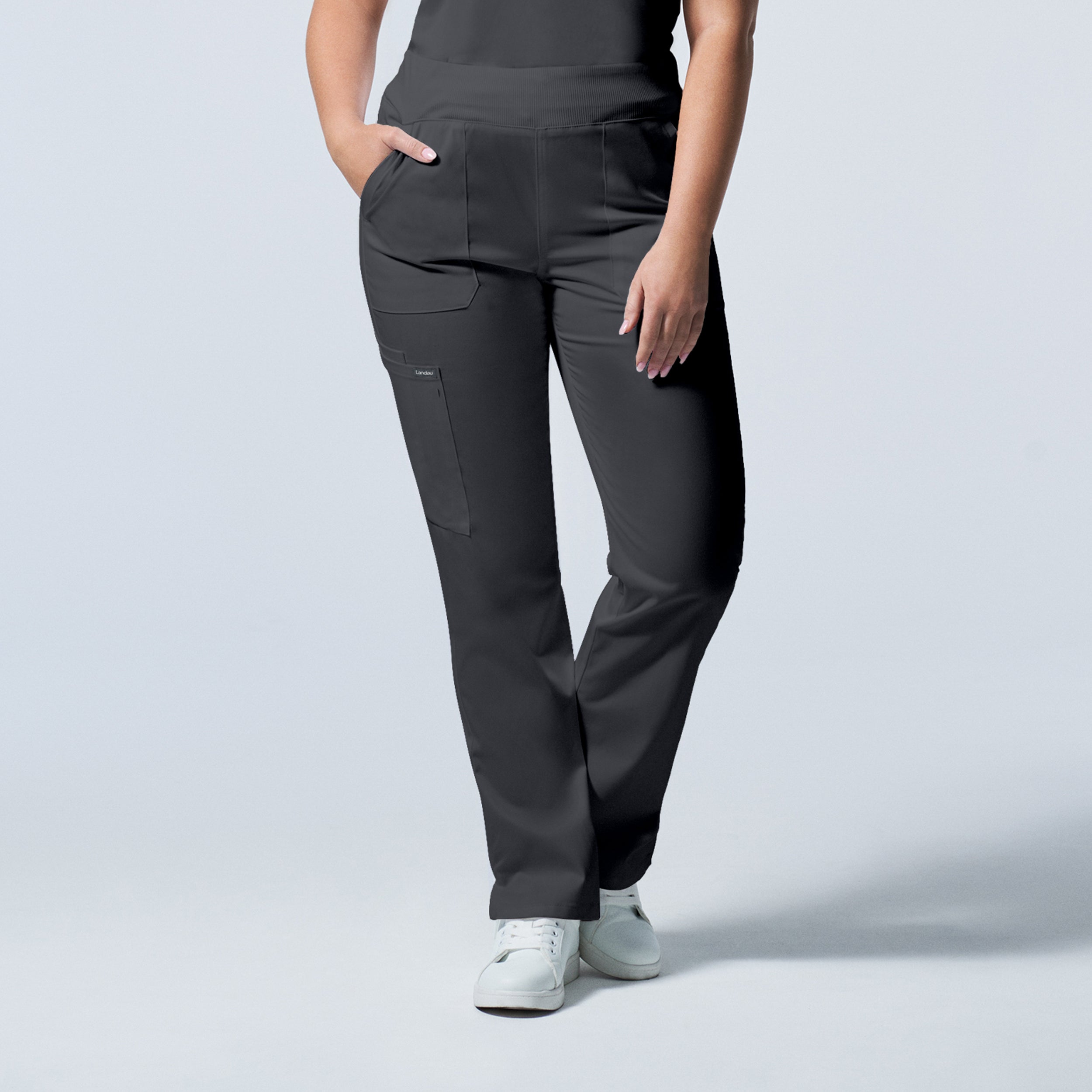 Petite Landau ProFlex Women's Comfortable Cargo Scrub Pants
