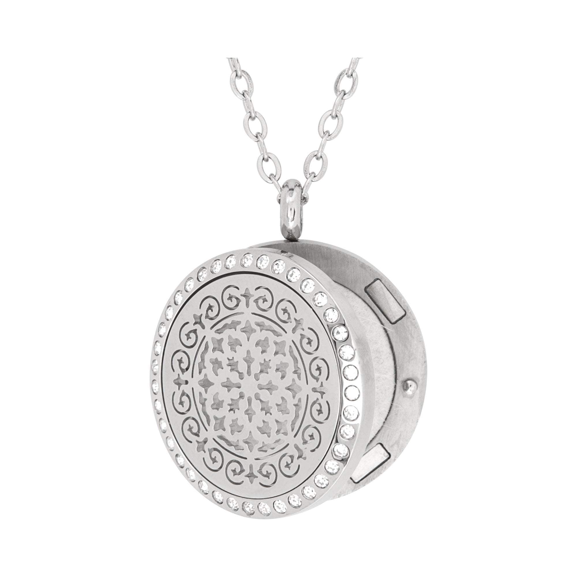 High - Quality Surgical Stainless Steel Aromatherapy Siren Crystals Pendant Necklace