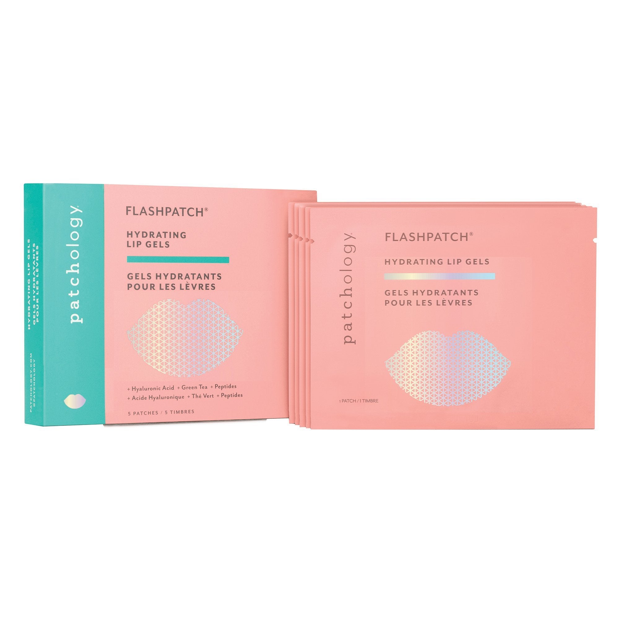 Patchology 5-Count Hydrating FlashPatch Lip Gels for Moisturized Lips