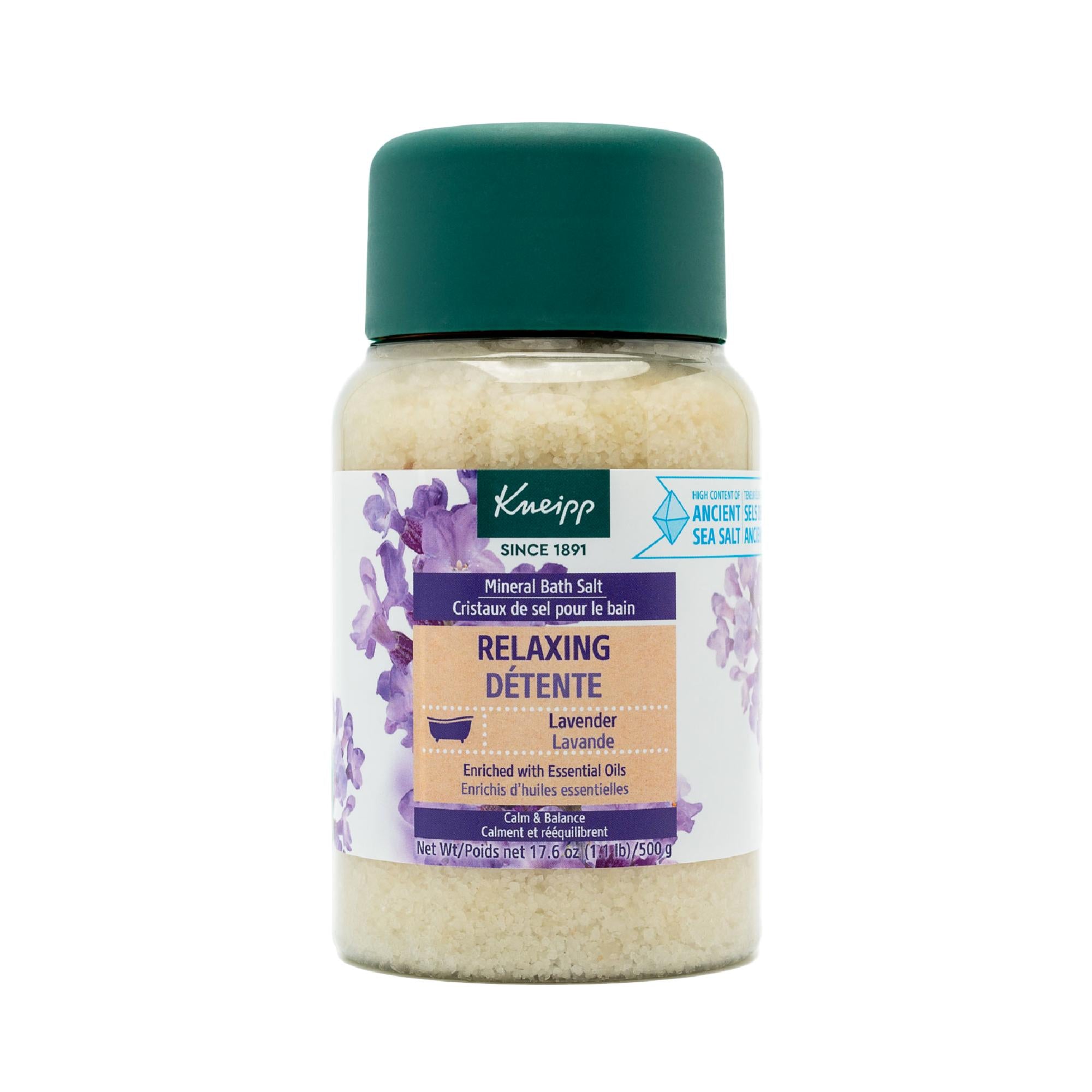 Kneipp Relaxing Lavender Scented Mineral Bath Salt for Stress Relief