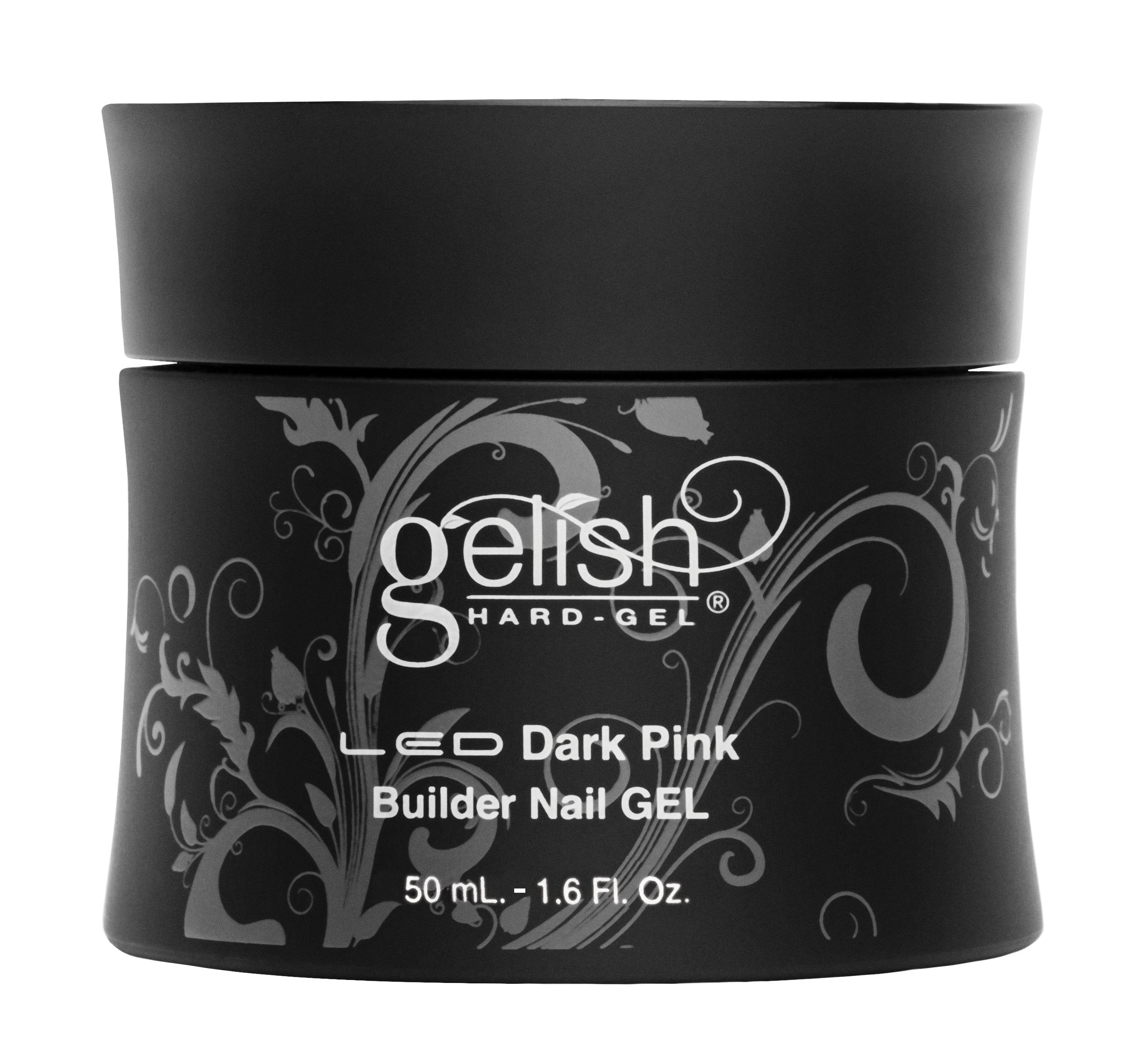 Gelish Hard Builder Gel in Stunning Dark Pink Shade for Everyday Nail Enhancement