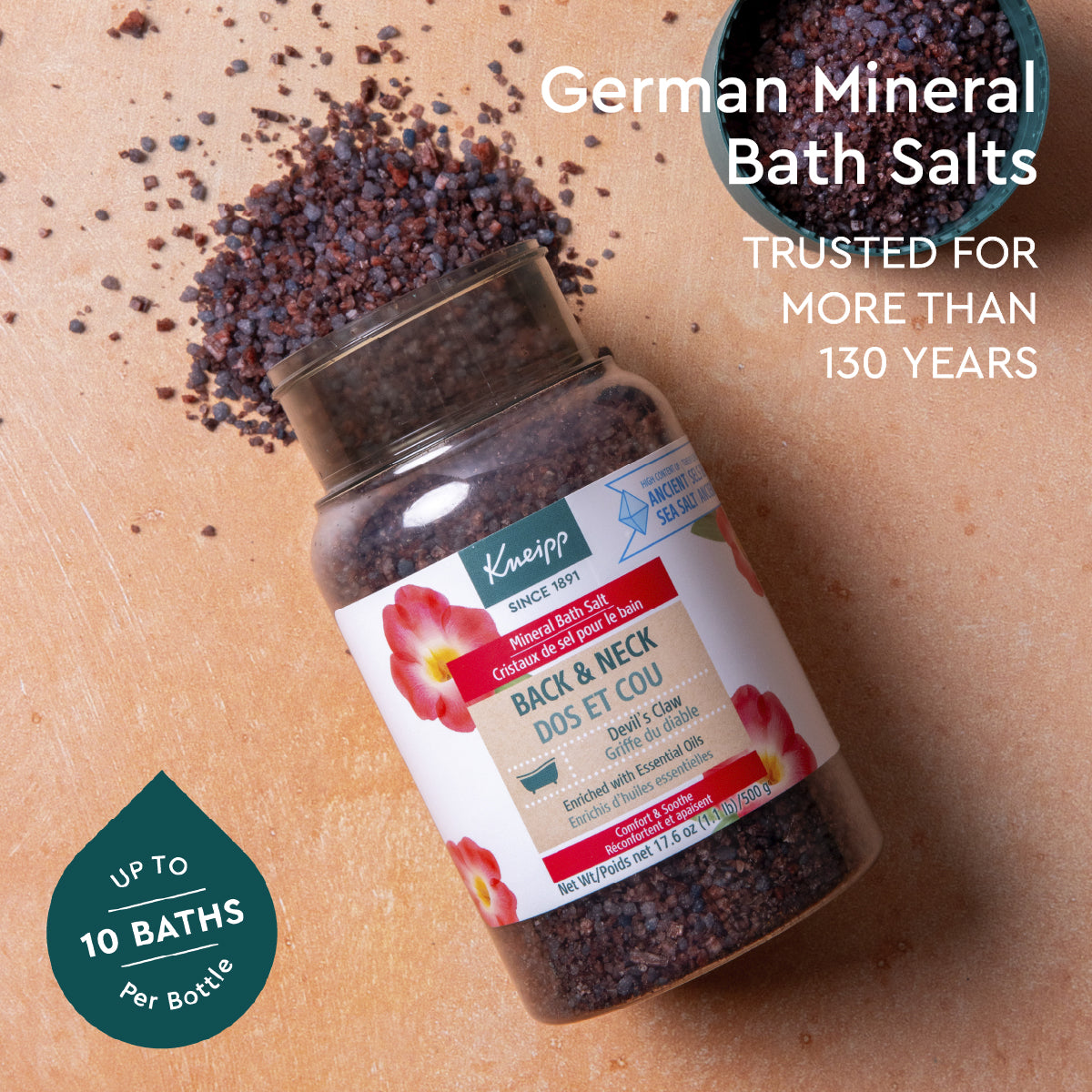 Kneipp Devil's Claw Mineral Bath Salt for Back and Neck Relief