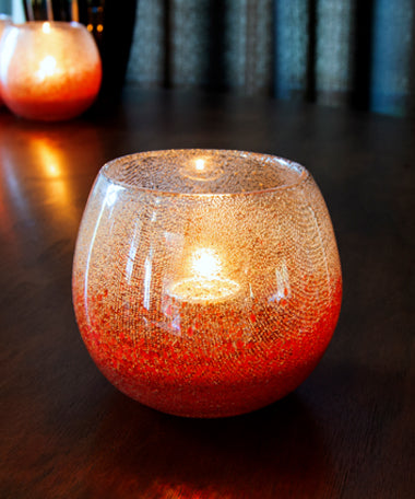 Hollowick Hand - Blown Multi - Color Bubble Glass Candle Votives
