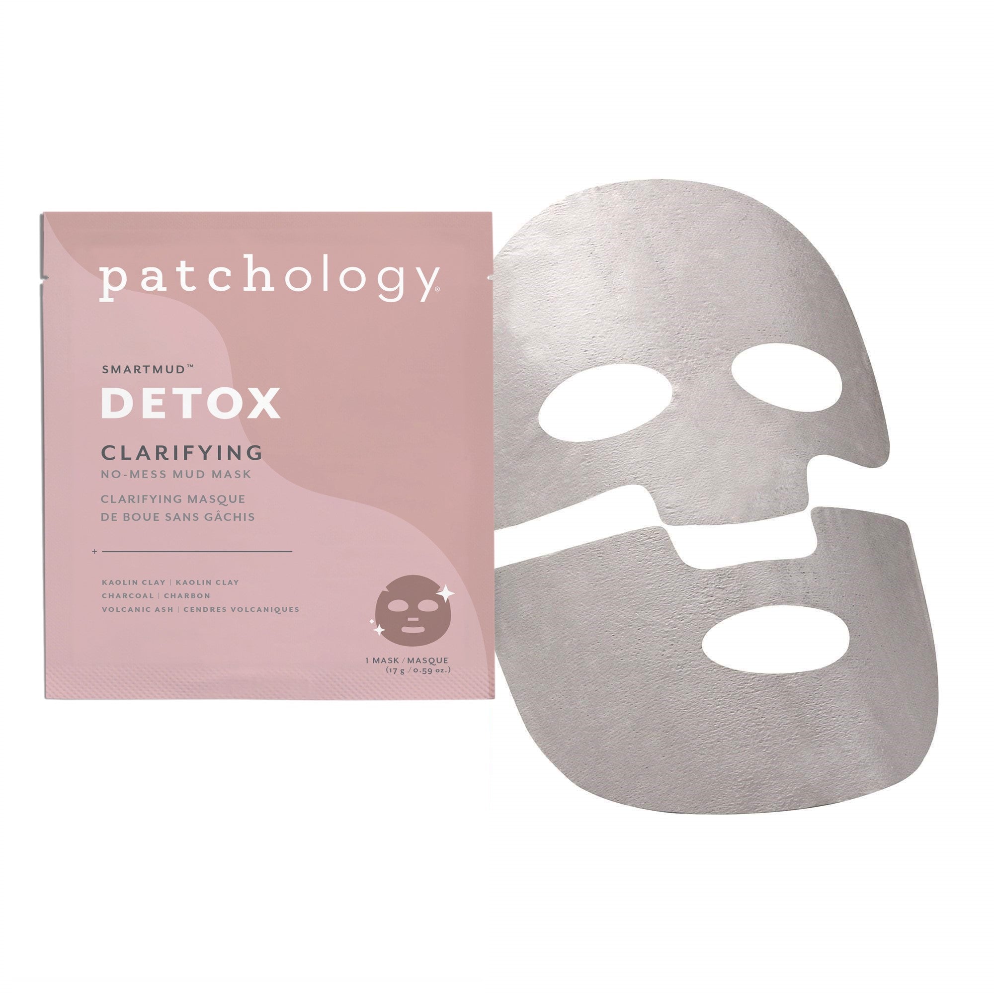 Patchology SmartMud Detoxifying No-Mess Clarifying Mud Mask for Youthful Glow