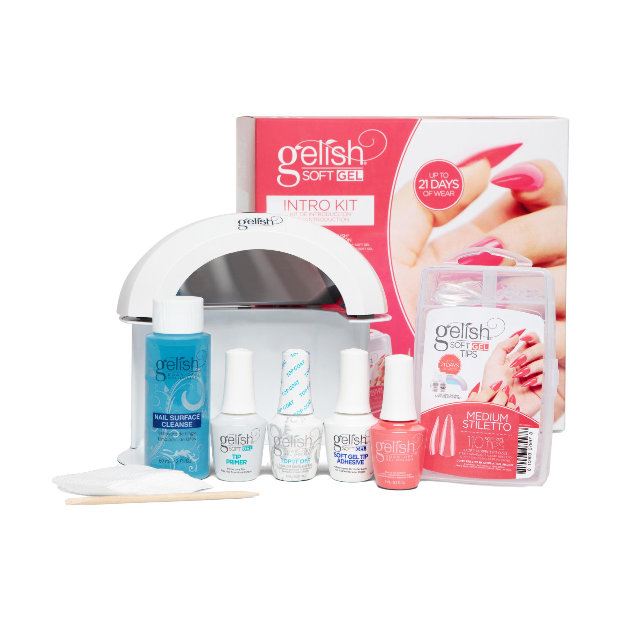 Gelish Soft Gel Medium Stiletto Nail Kit for Quick & Long - lasting Manicures