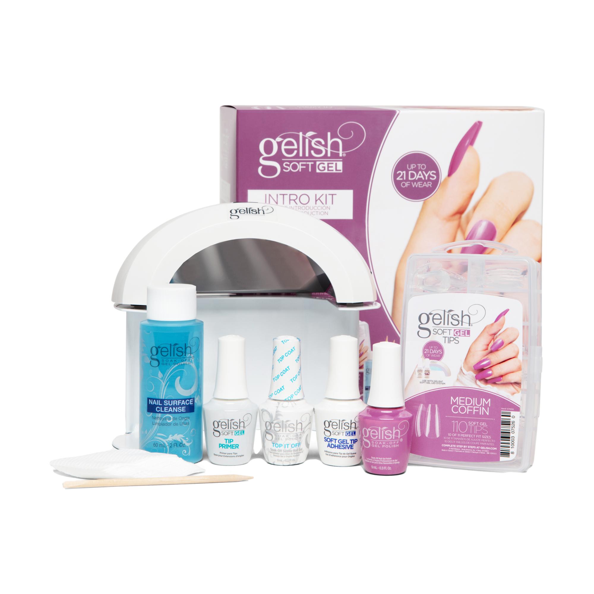 Gelish Medium Soft Gel Coffin Nails Kit for Quick & Stunning Manicures