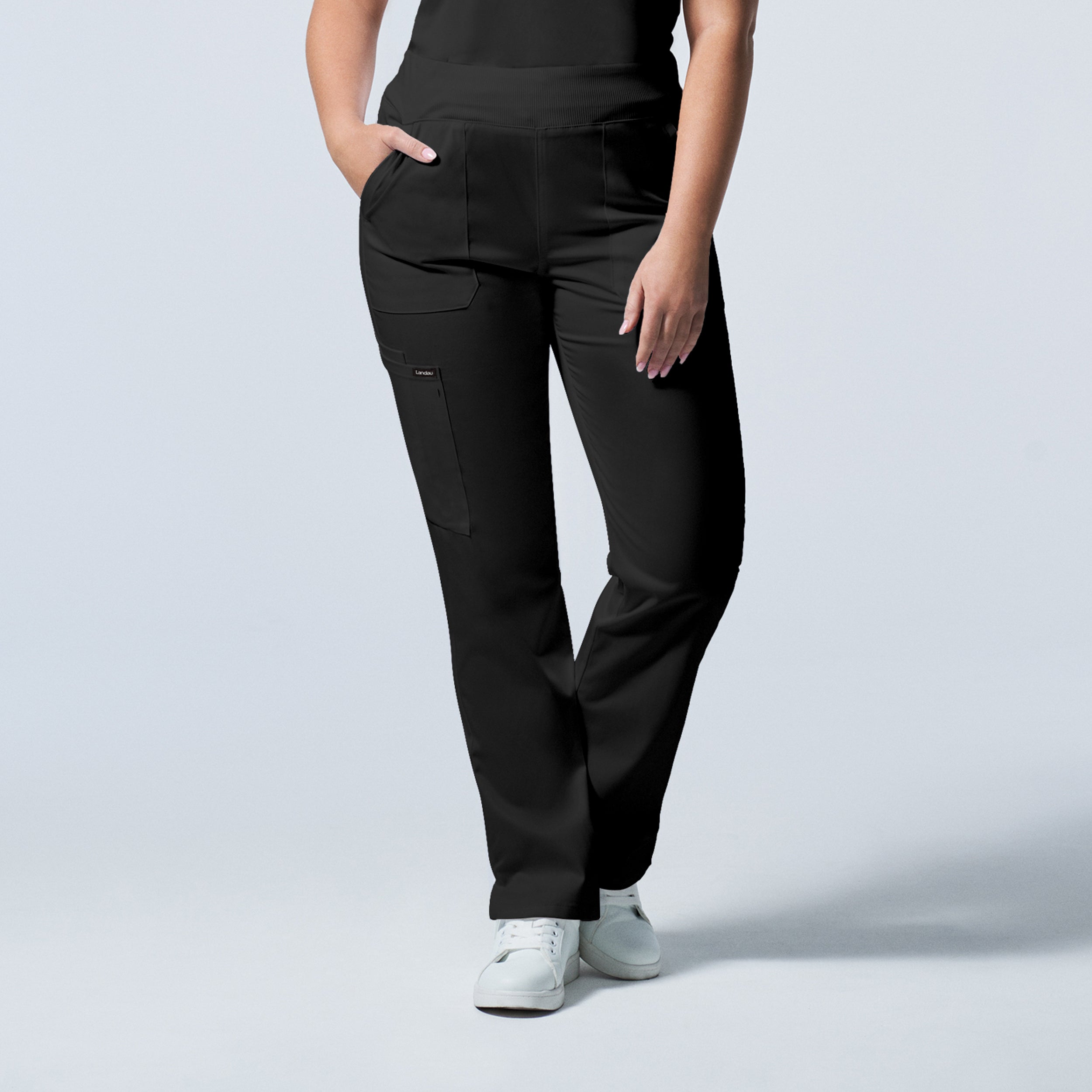 Petite Landau ProFlex Women's Comfortable Cargo Scrub Pants