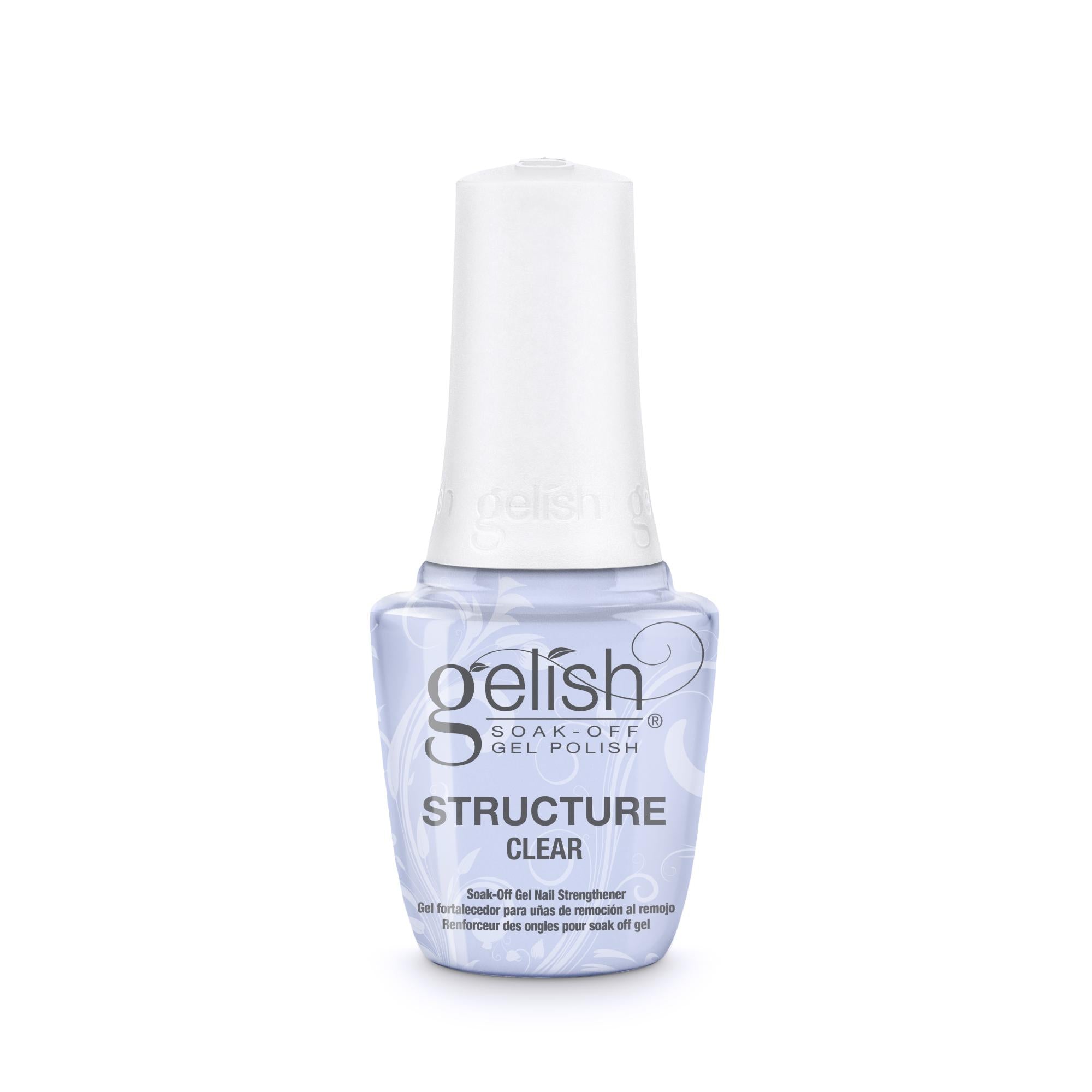 Gelish Clear Soak-Off Nail Strengthener, 0.5 fl oz for Long & Strong Nails