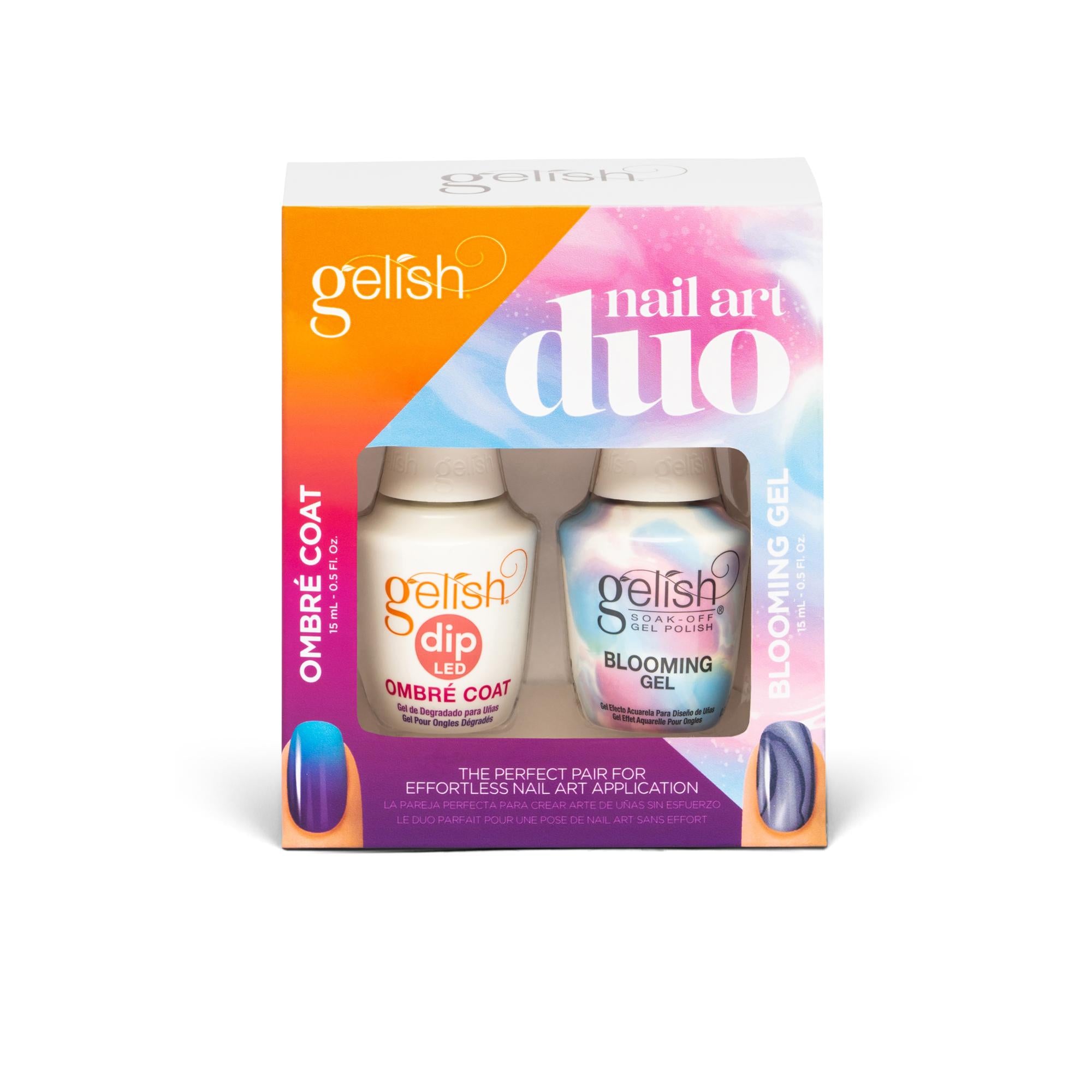 Gelish Blooming Gel and Xpress Dip Ombré Coat Duo for Easy Nail Art