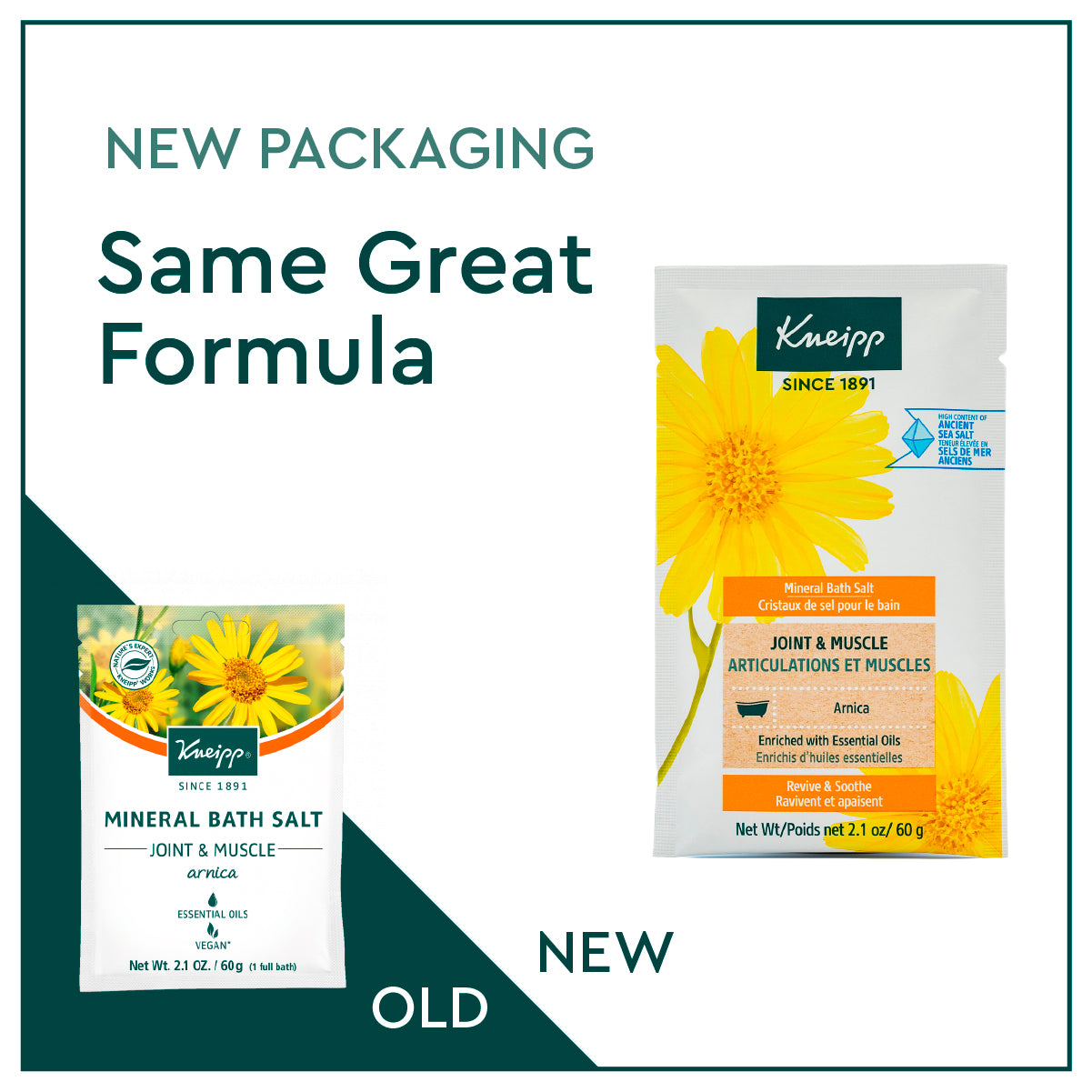 Kneipp High - Quality Mineral Bath Salt for Joint and Muscle Recovery with Arnica