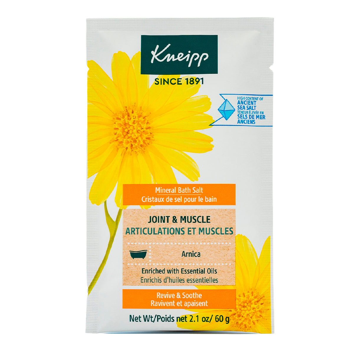 Kneipp High - Quality Mineral Bath Salt for Joint and Muscle Recovery with Arnica