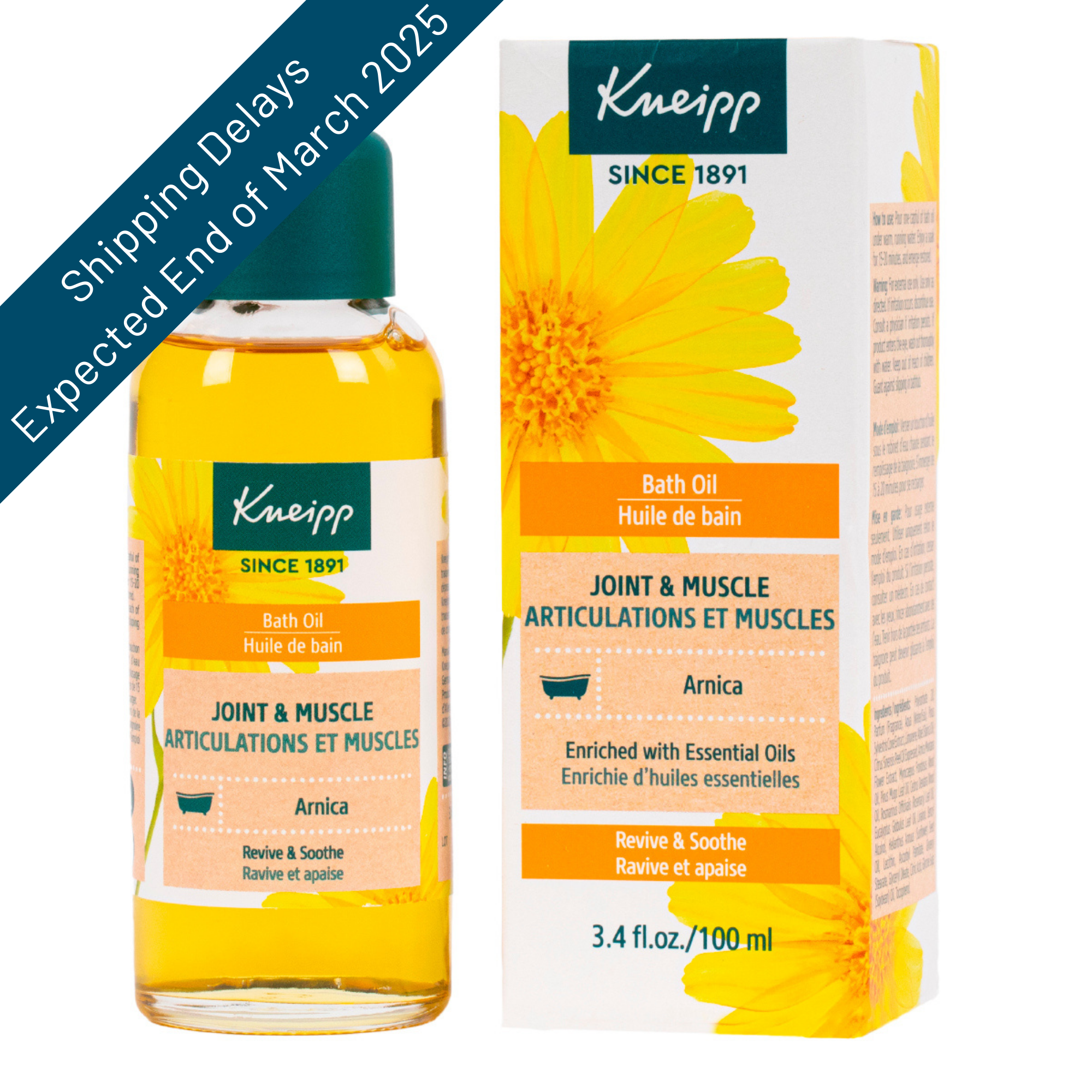 Kneipp Revitalizing Arnica Bath Oil for Joints and Muscles