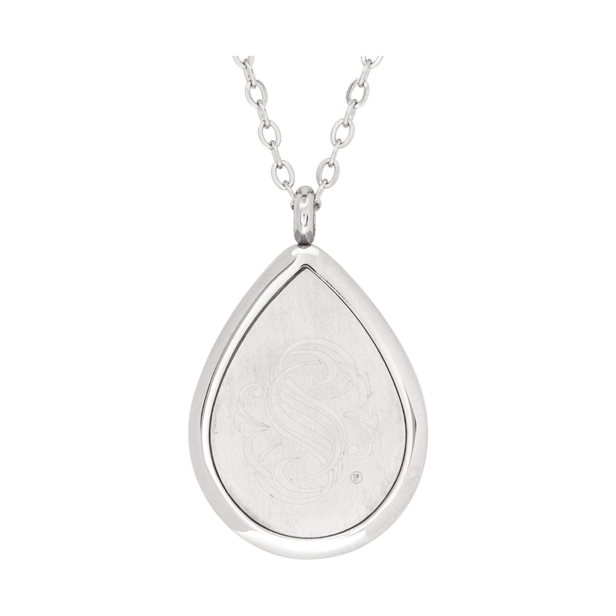 High - quality Surgical Stainless Steel Swirl Tear - Drop Aromatherapy Pendant