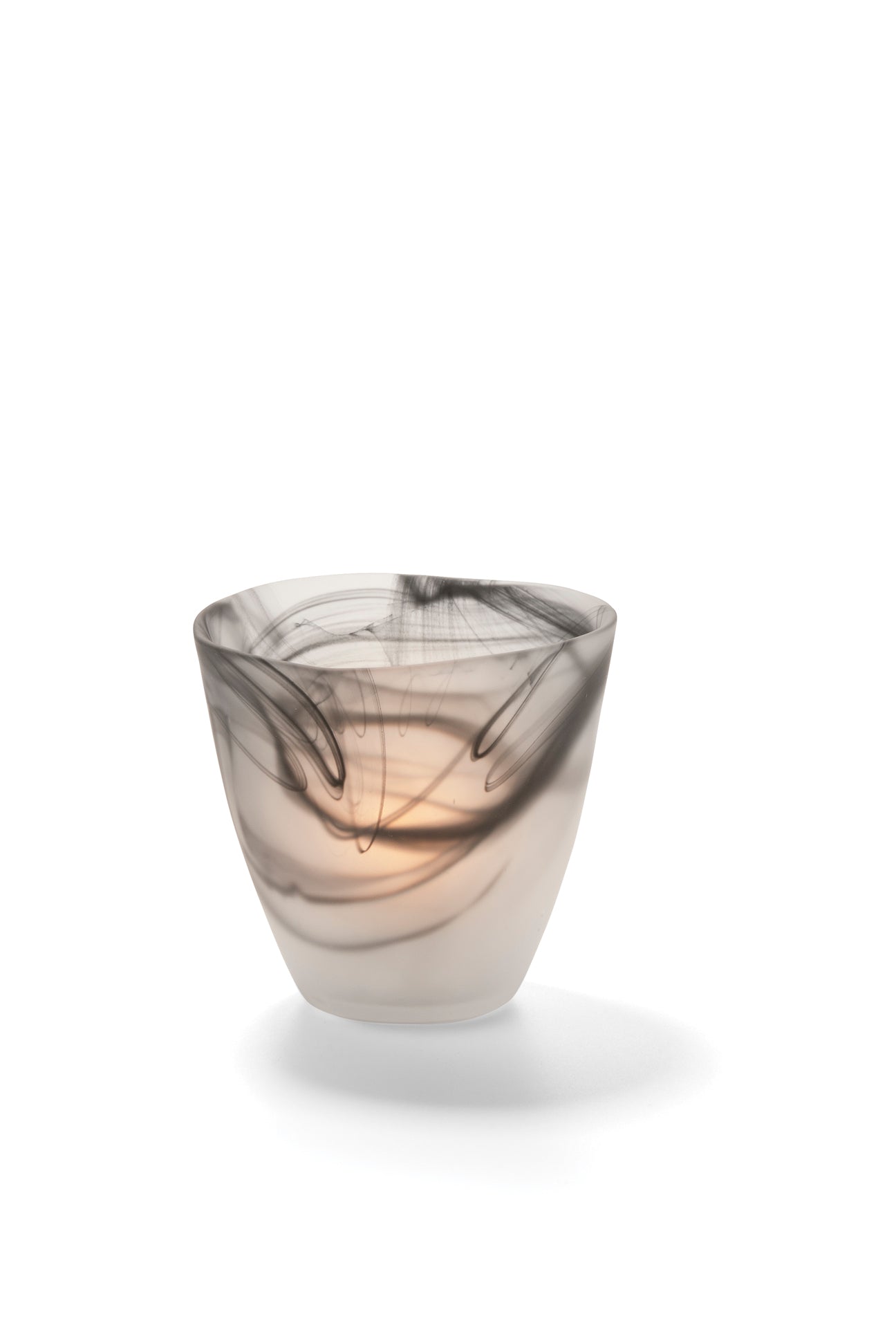 Unique Hand - formed Hollowick Satin Wysps Votive Glass Candle Holders