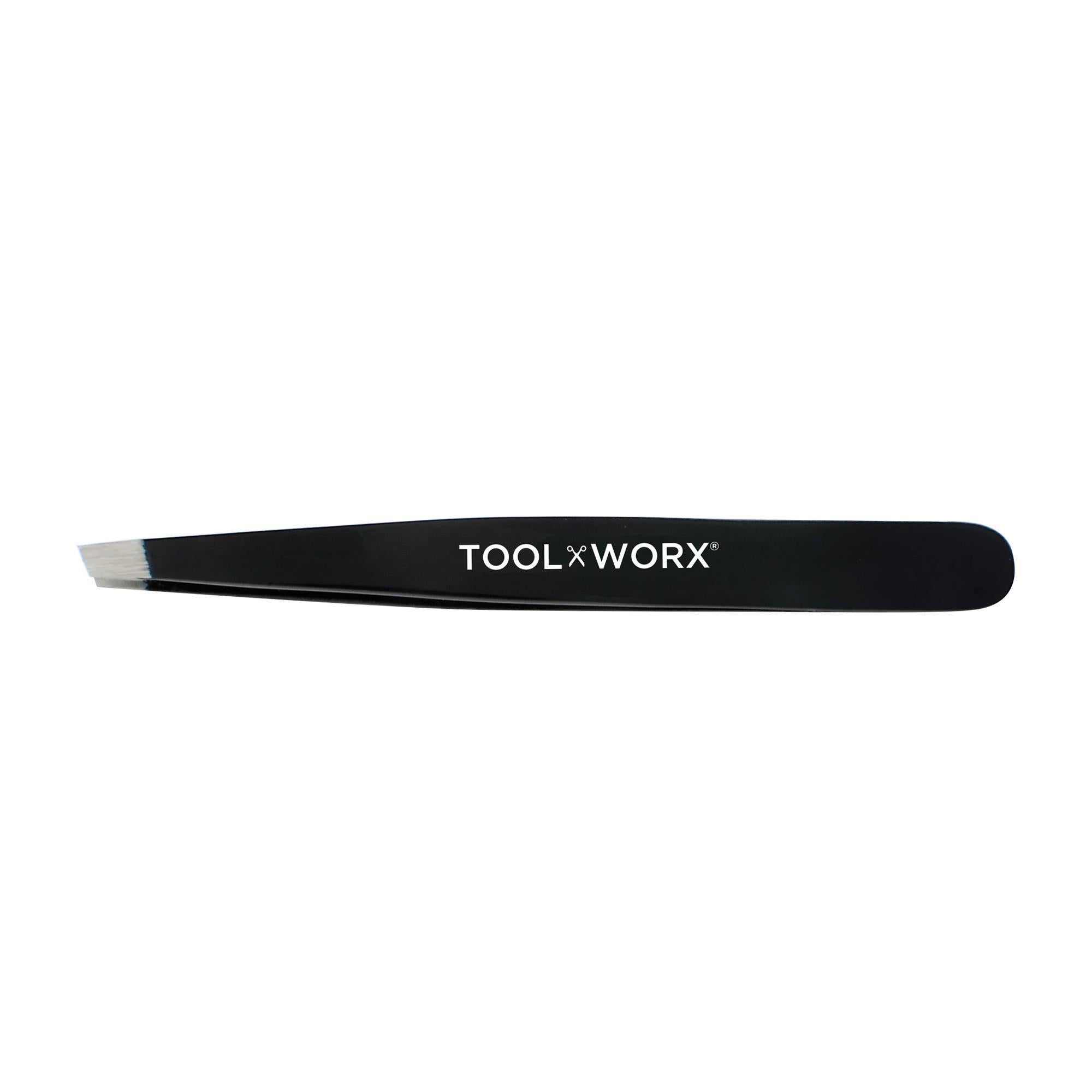 ToolWorx Slanted Power - Grip Tweezer for Precise Hair Removal
