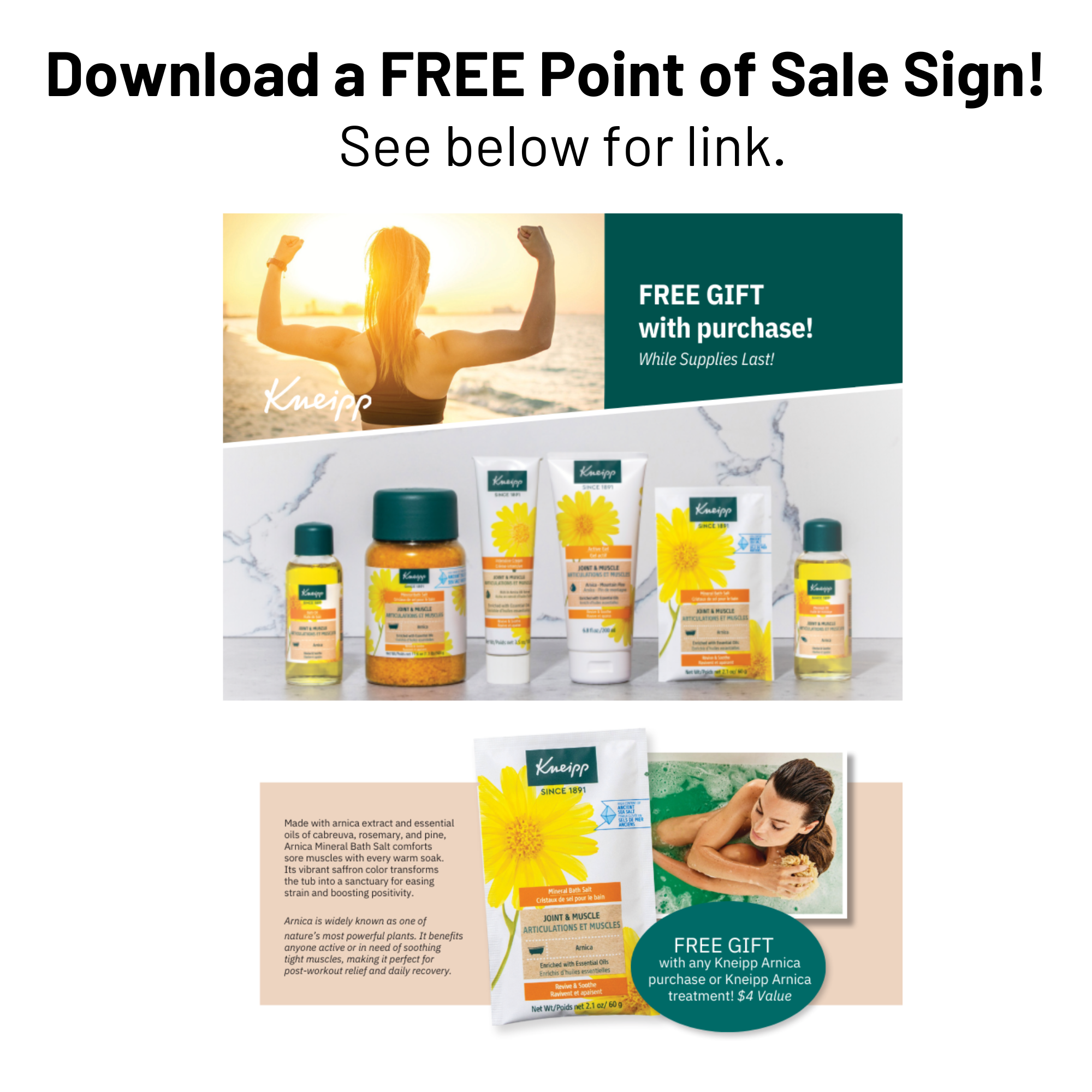 Kneipp All - in - One Arnica Starter Kit for Joint and Muscle Relief