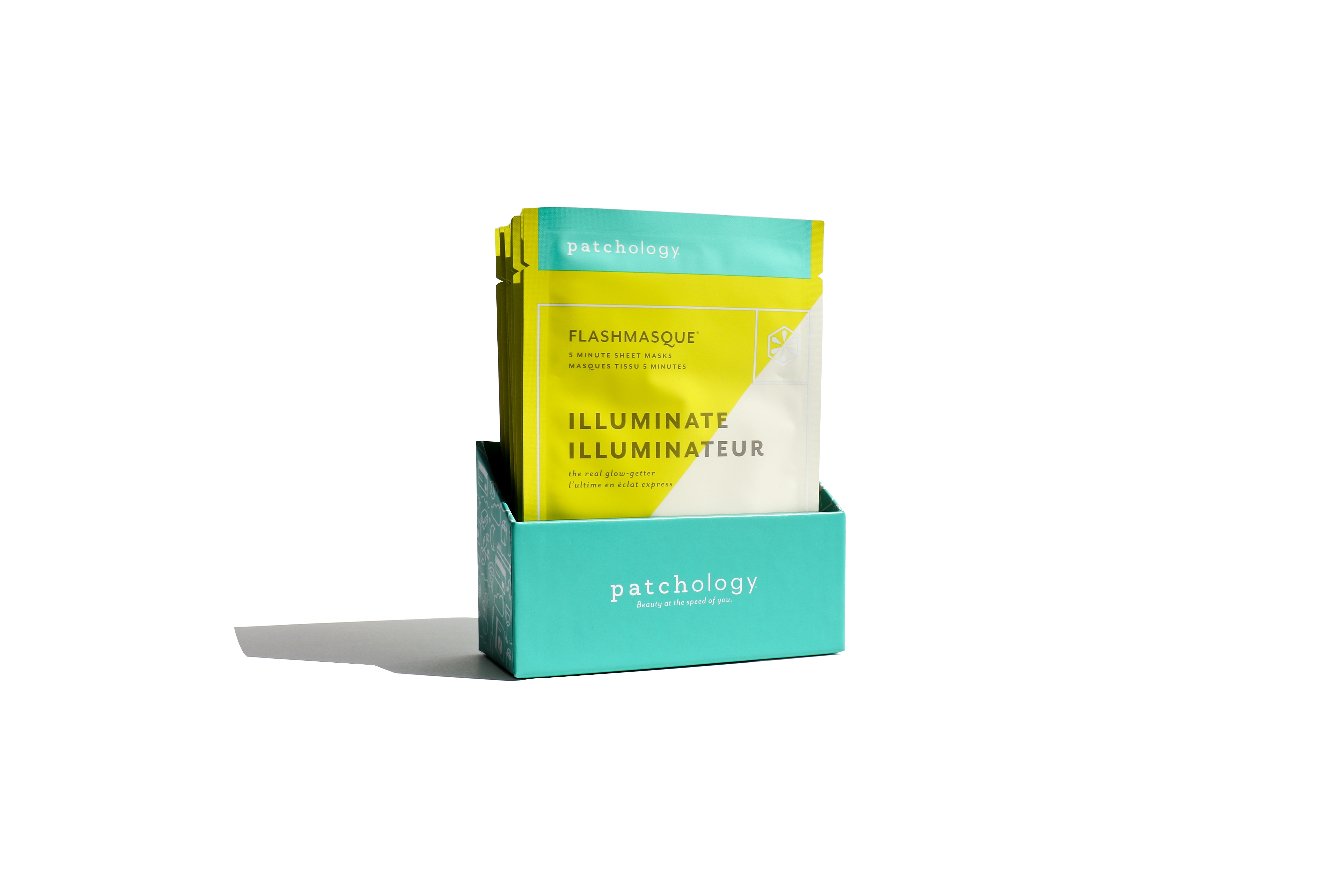 Patchology Eye Gel and FlashMasque Cardboard Display for Spa Countertops