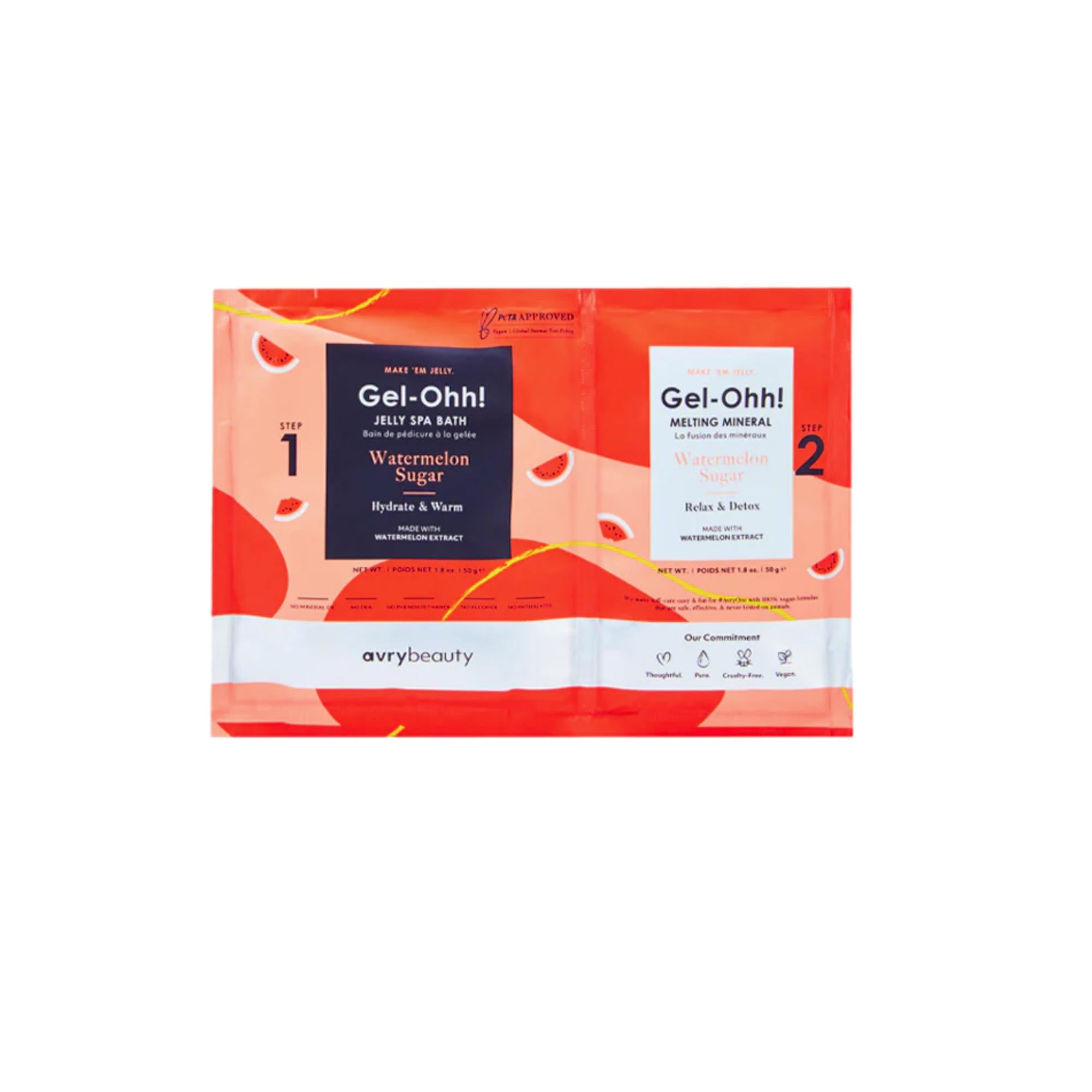 Limited Edition Avry Beauty Gel-Ohh! Watermelon Sugar Jelly Spa Pedi Bath