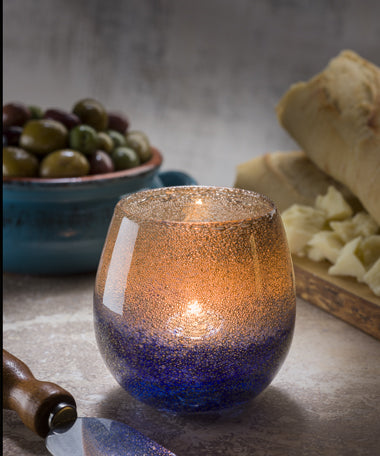 Hollowick Hand - Blown Multi - Color Bubble Glass Candle Votives