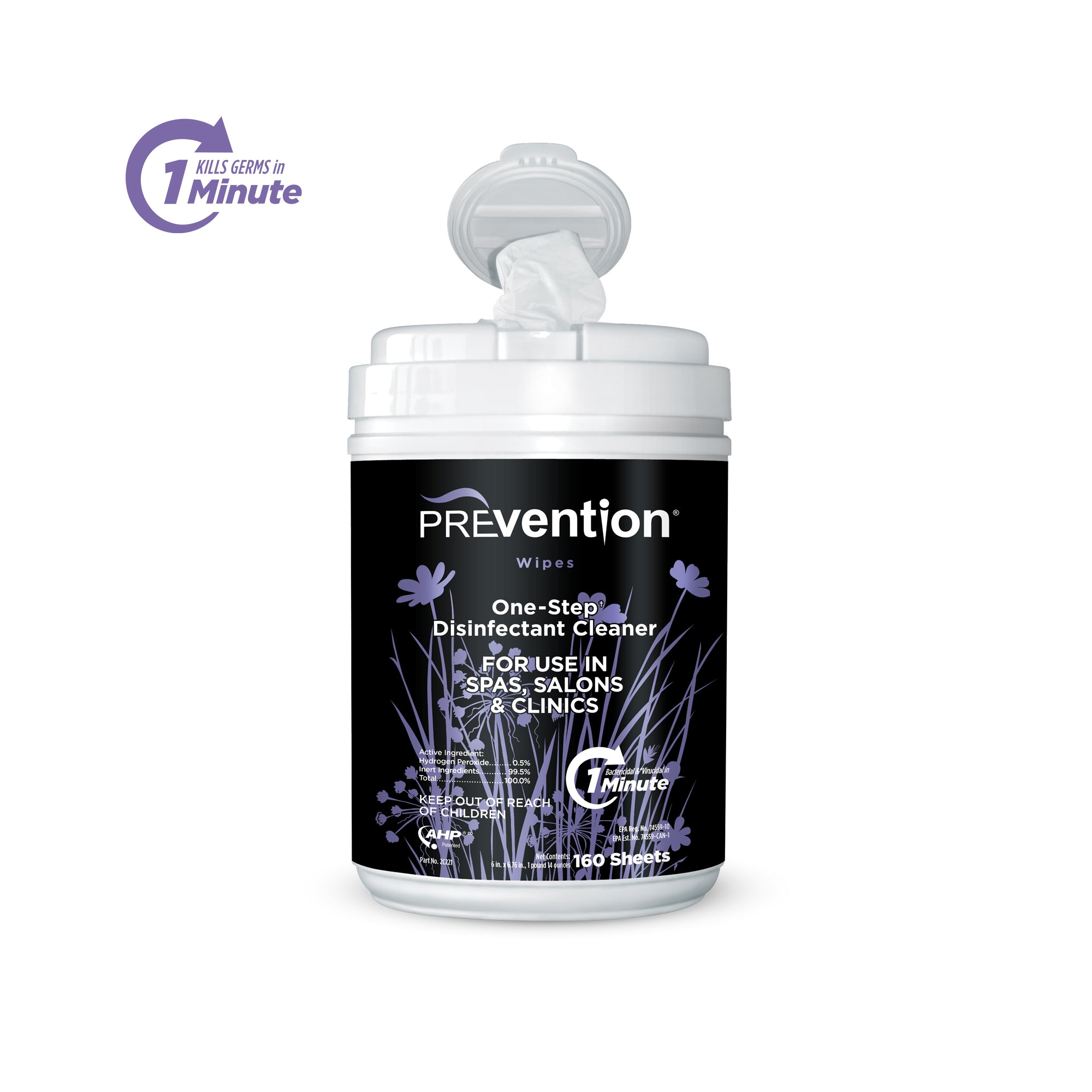 Prevention One-Step 160-Count Disinfectant Cleaner Wipes: Fast & Safe